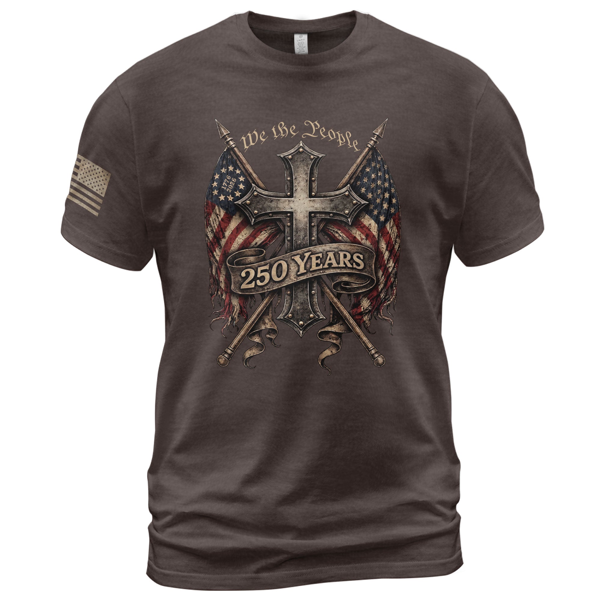 USA 1776–2026 Christian Freedom Celebration Shirt Patriotic Heritage - Rust Field Wear
