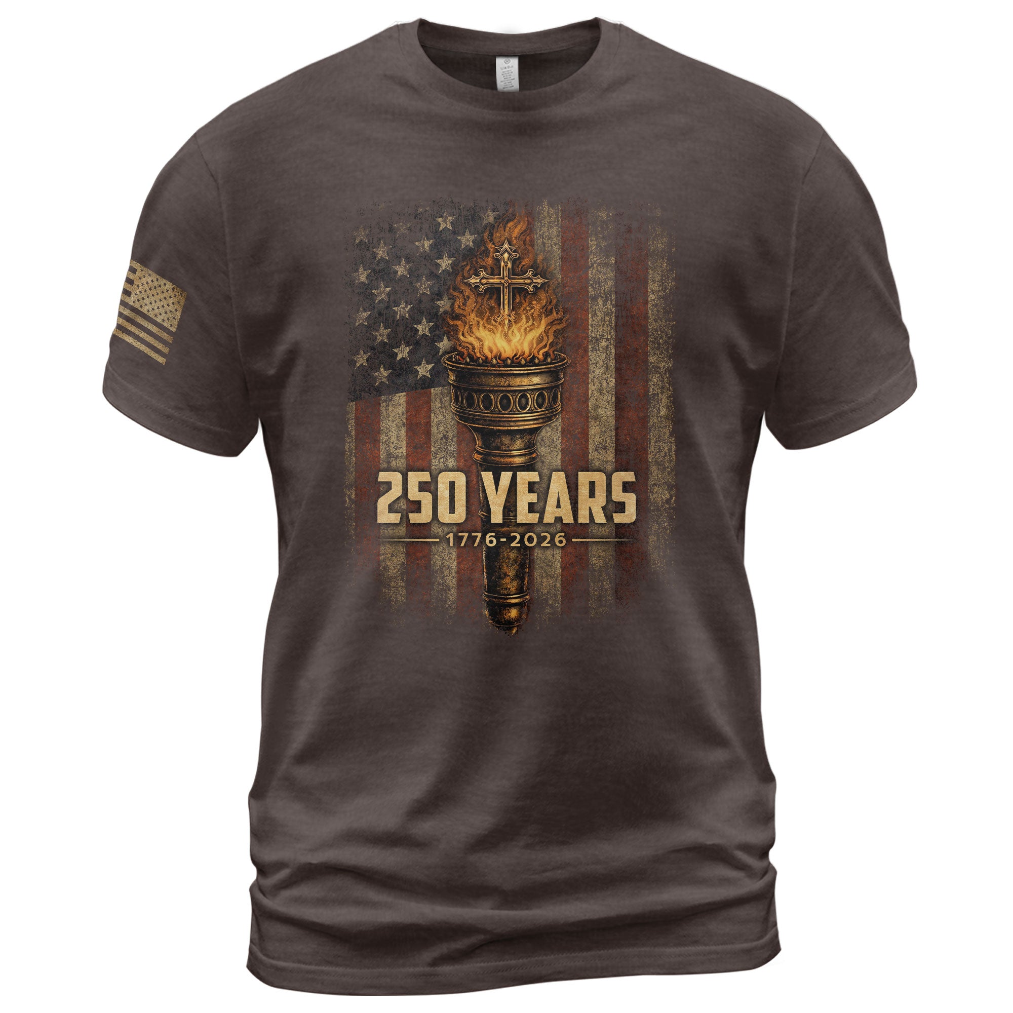 Christian Heritage USA Shirt 250th Independence Celebration Since 1776 - Rust Field Wear