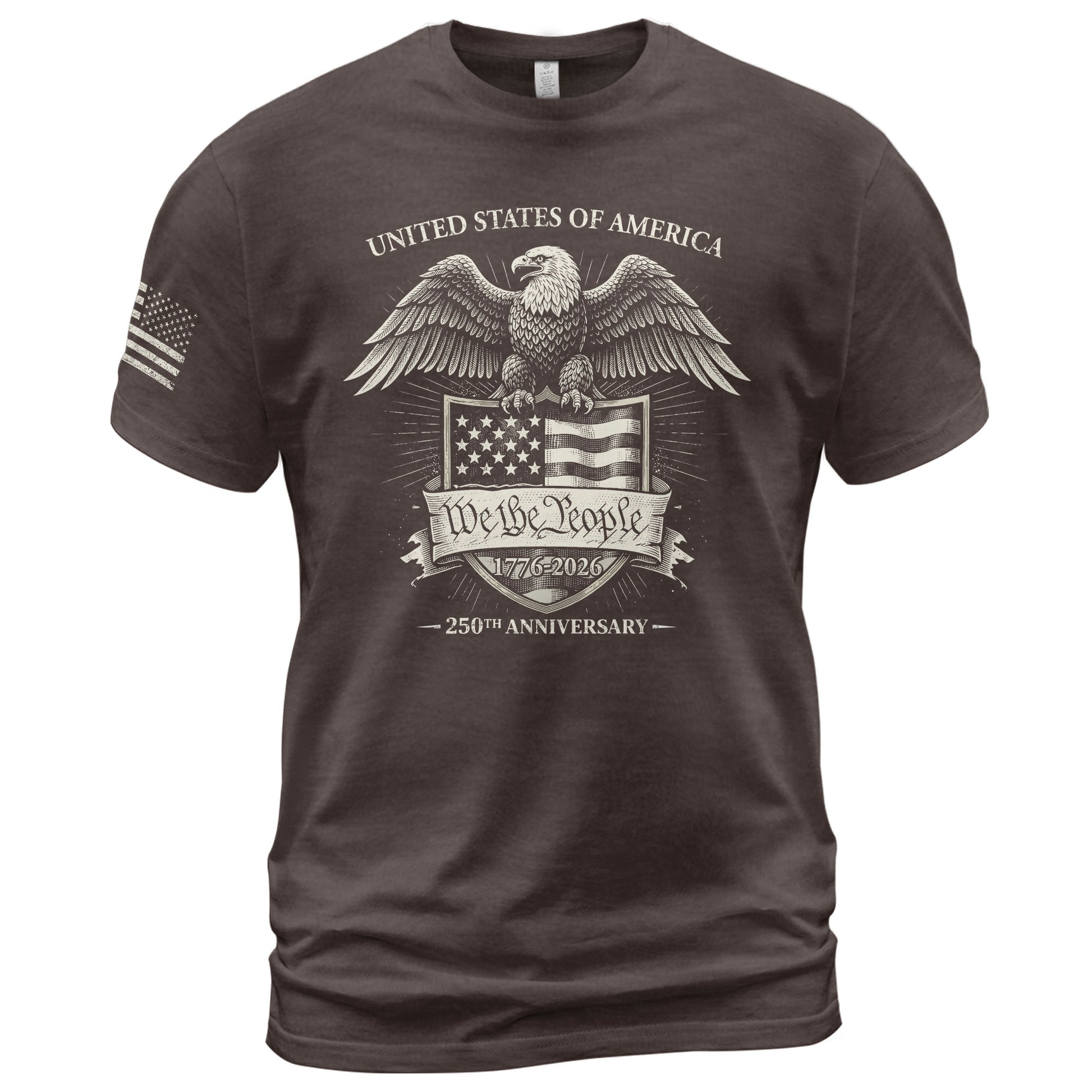 USA 250 Years Freedom Shirt 1776-2026 We The People American Eagle Shield Patriotic - Rust Field Wear