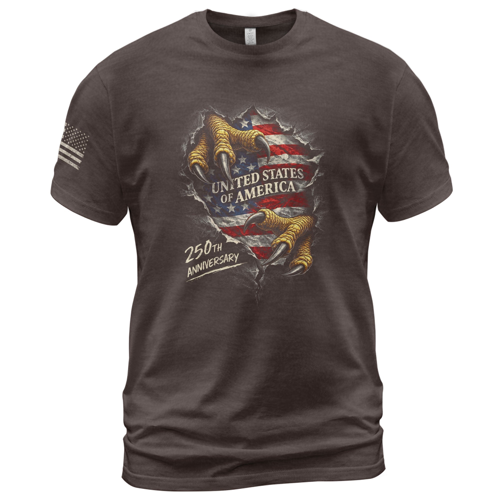 America 250th Anniversary T-Shirt - 1776-2026 Eagle Claw 250 Years Tee, Patriotic United States of America Shirt - Rust Field Wear