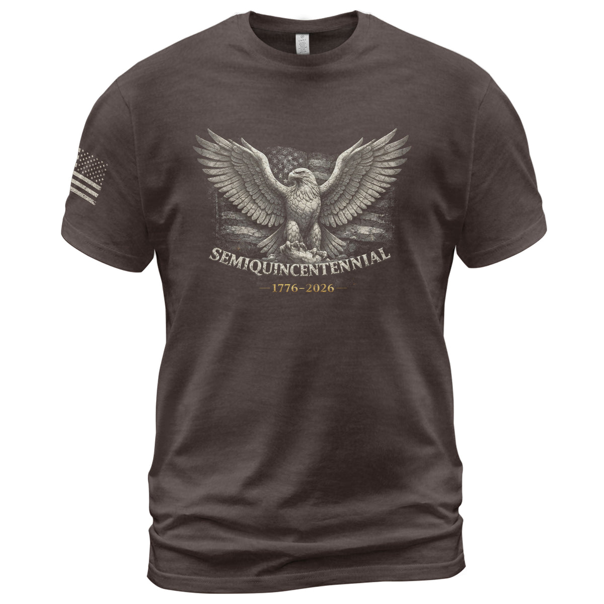 America 250th Anniversary T-Shirt 1776-2026 – USA 250th Birthday Eagle & Flag Tee - Rust Field Wear