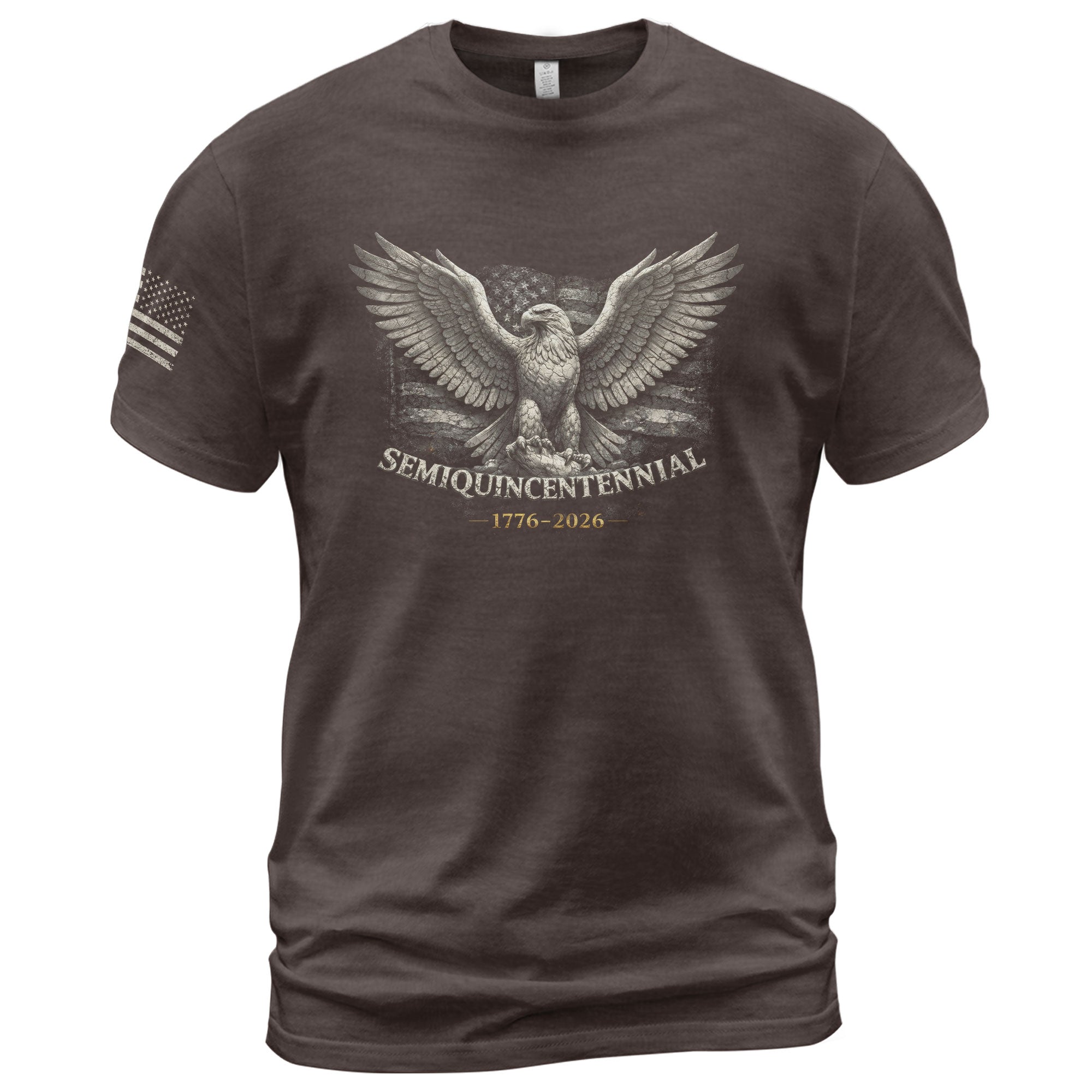 America 250th Anniversary T-Shirt 1776-2026 – USA 250th Birthday Eagle & Flag Tee - Rust Field Wear