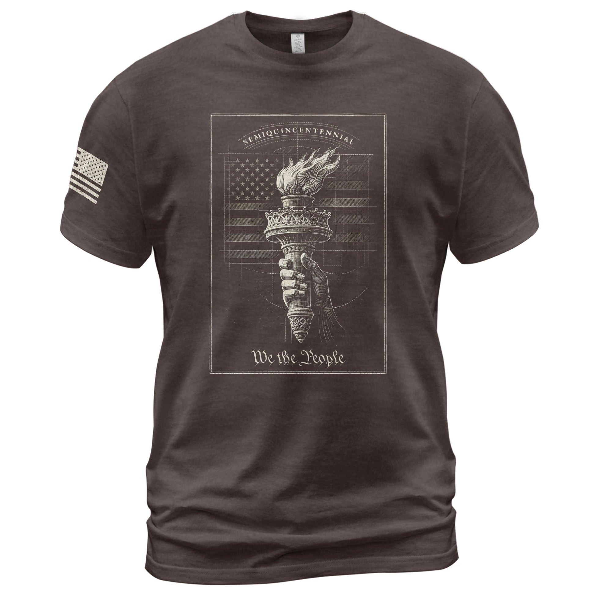 America 250th Anniversary T-Shirt 1776-2026 – We The People Liberty Torch Retro Hoodie Tee - Rust Field Wear