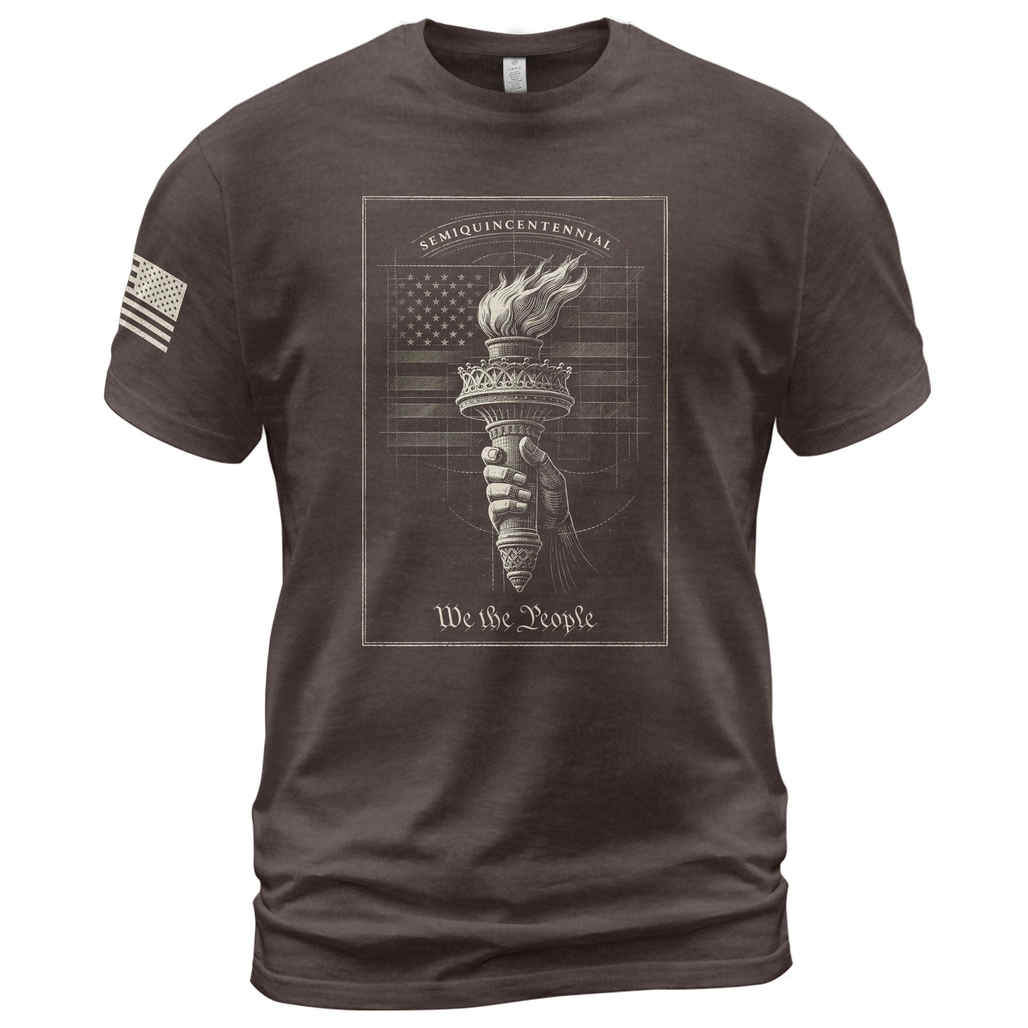 America 250th Anniversary T-Shirt 1776-2026 – We The People Liberty Torch Retro Hoodie Tee - Rust Field Wear