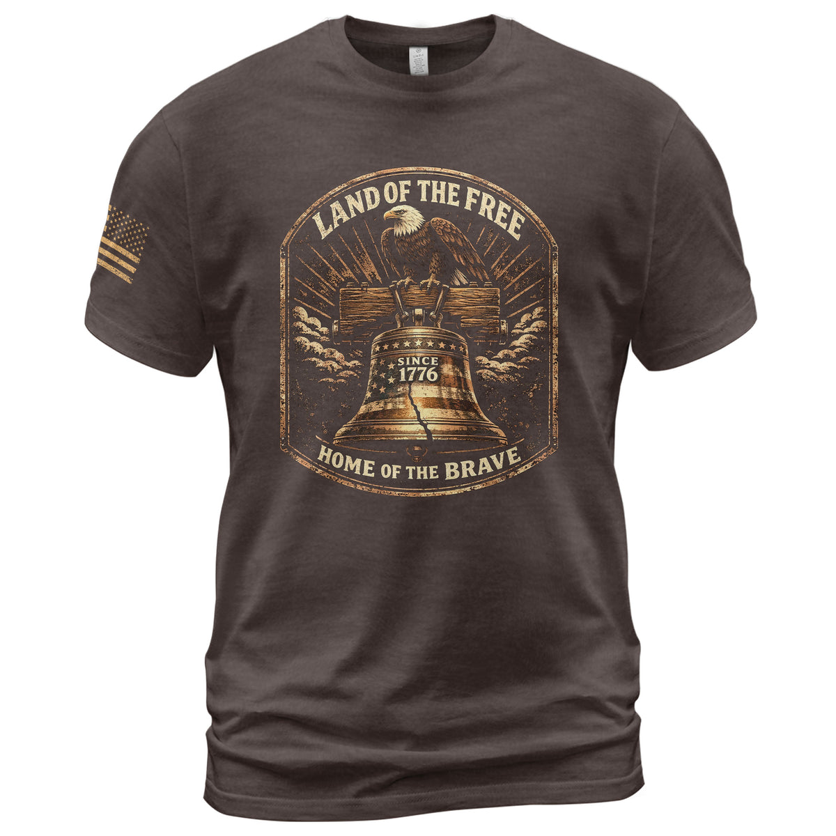 America 250th Anniversary T-Shirt 1776-2026 – Land of the Free Liberty Bell & Eagle Tee - Rust Field Wear