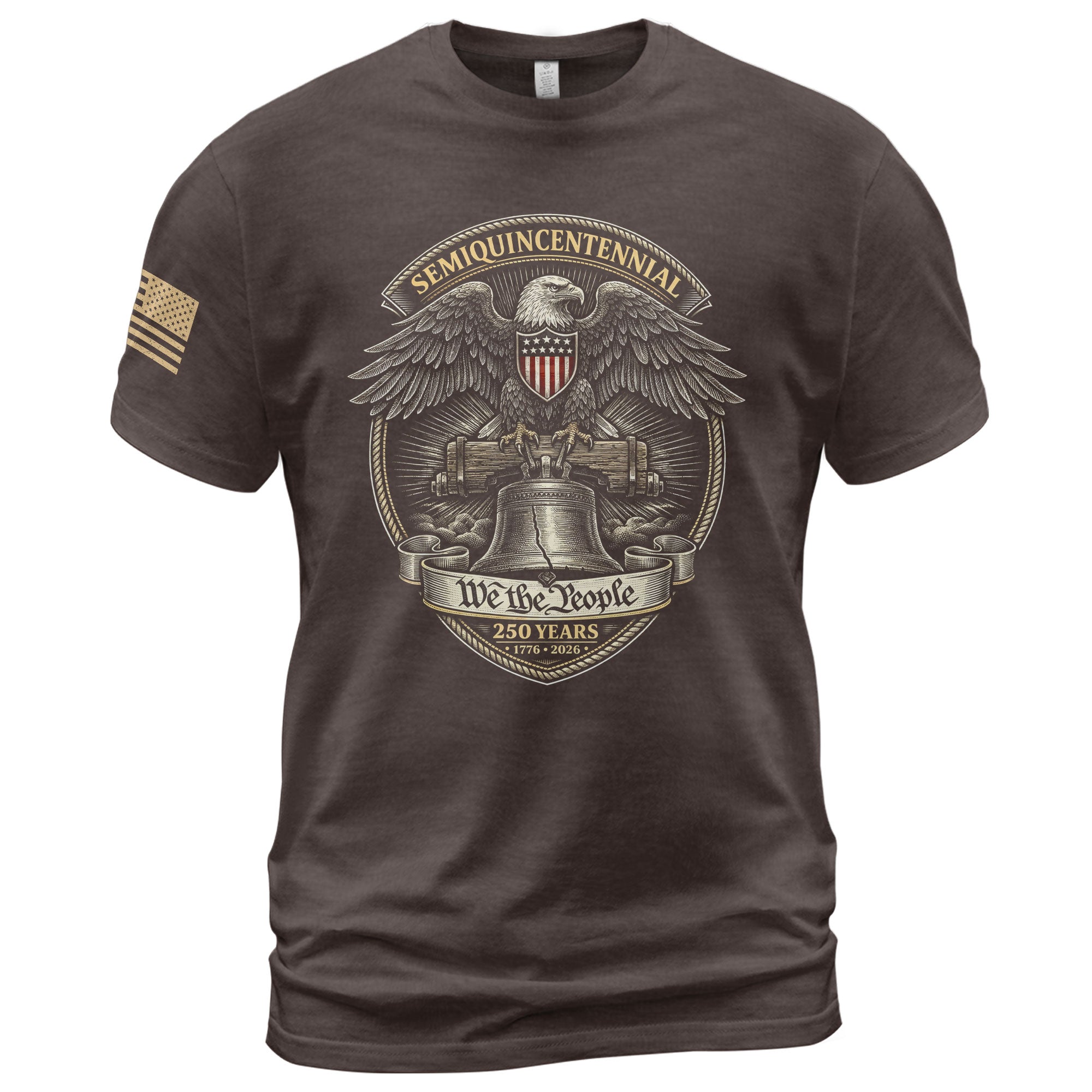 America 250th Anniversary T-Shirt (1776-2026) – We The People, Liberty Bell & Eagle Patriotic Tee - Rust Field Wear