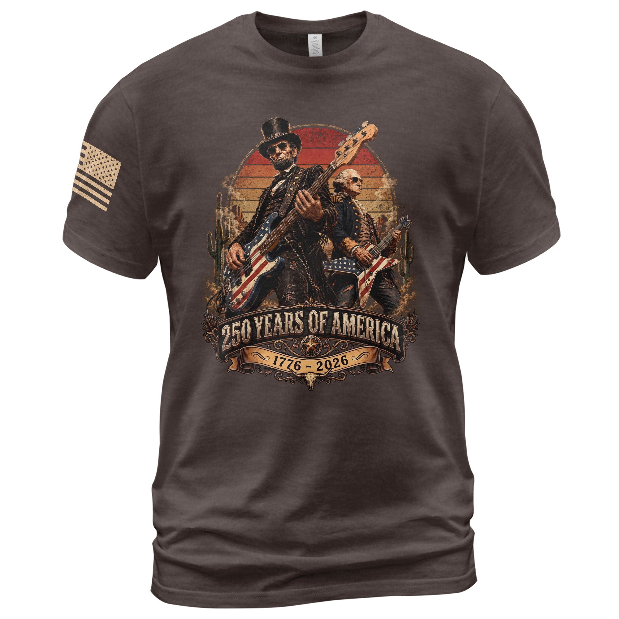 250 Years of America Shirt Vintage Patriotic Guitar Rock Freedom Tee 1776–2026 - Rust Field Wear