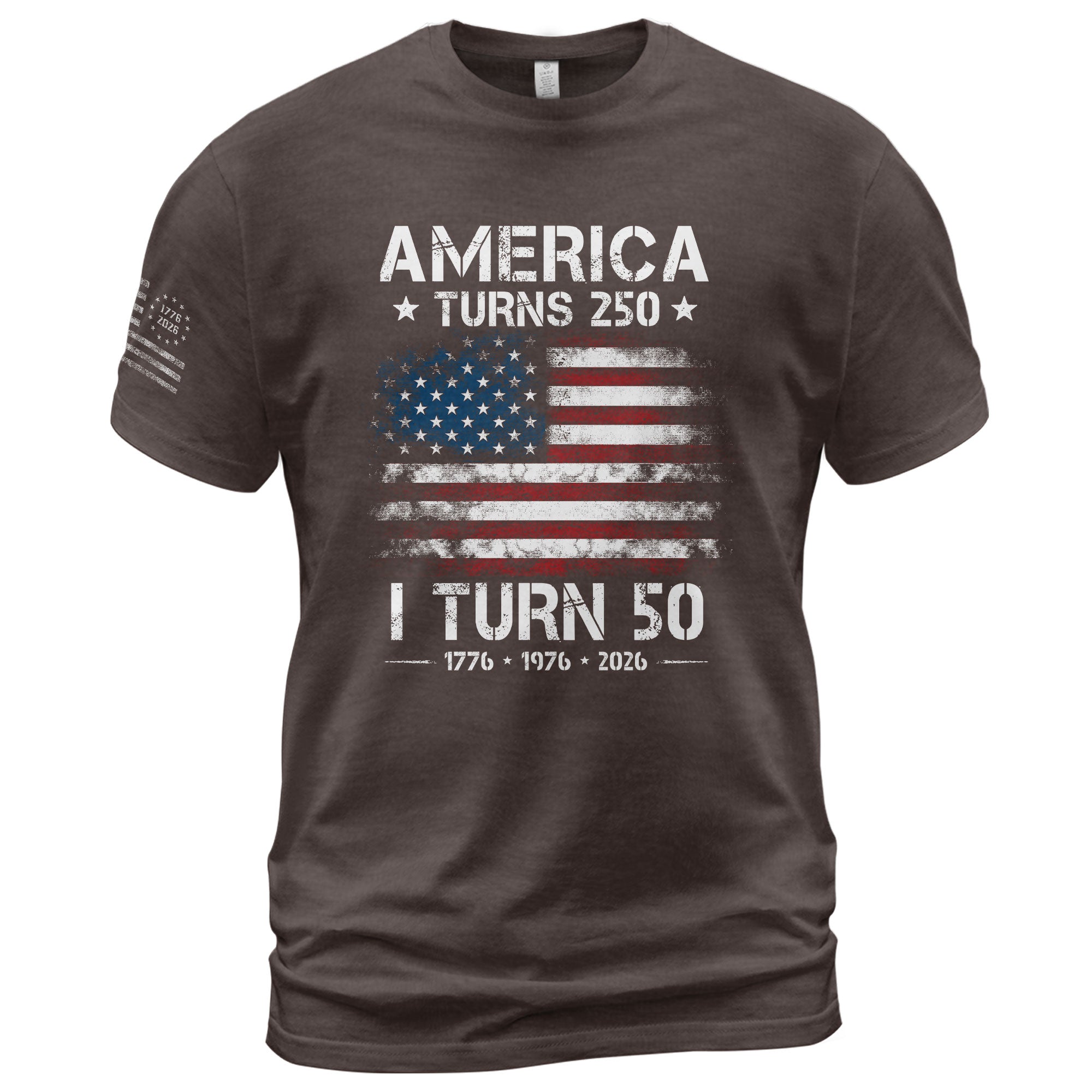 1976 Limited Edition 50th Birthday T-Shirt - Celebrating 250 Years of History 1776-2026 - Rust Field Wear