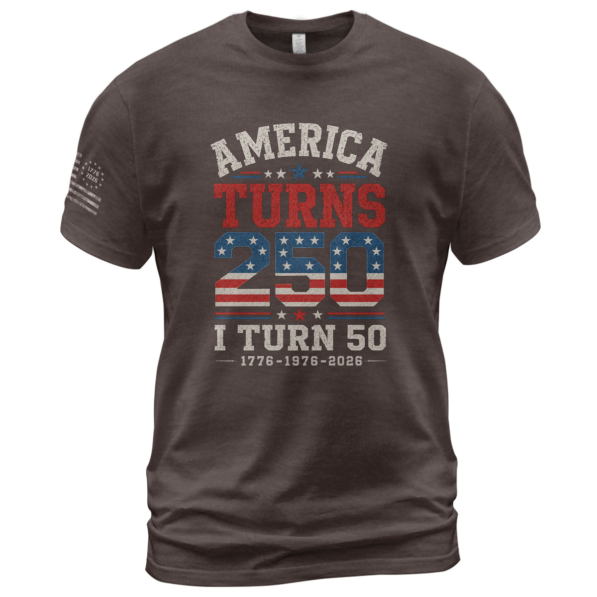 Born In 1976 - 50 Year Milestone Graphic Apparel - 250 Year Anniversary Commemorative - Rust Field Wear