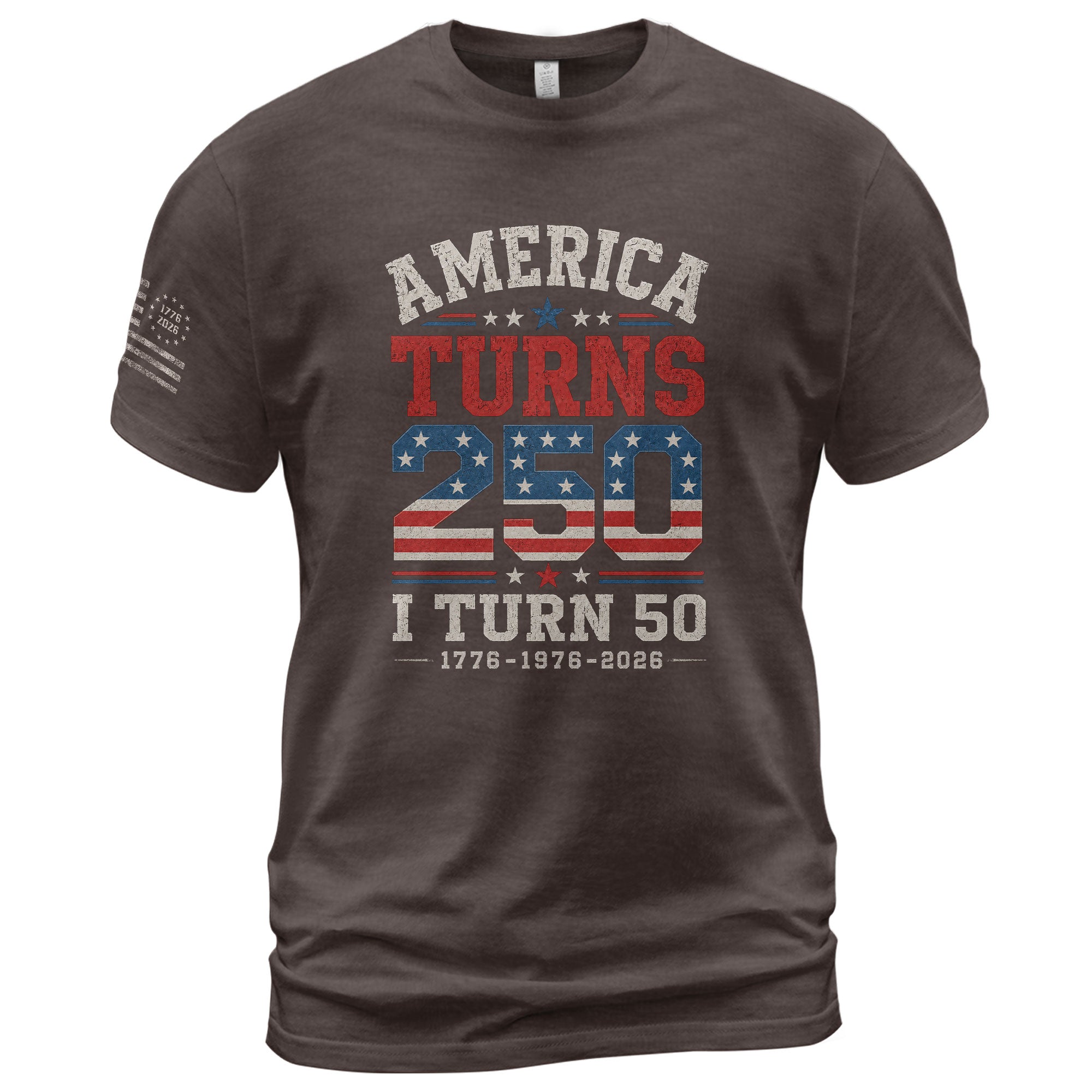 Born In 1976 - 50 Year Milestone Graphic Apparel - 250 Year Anniversary Commemorative - Rust Field Wear