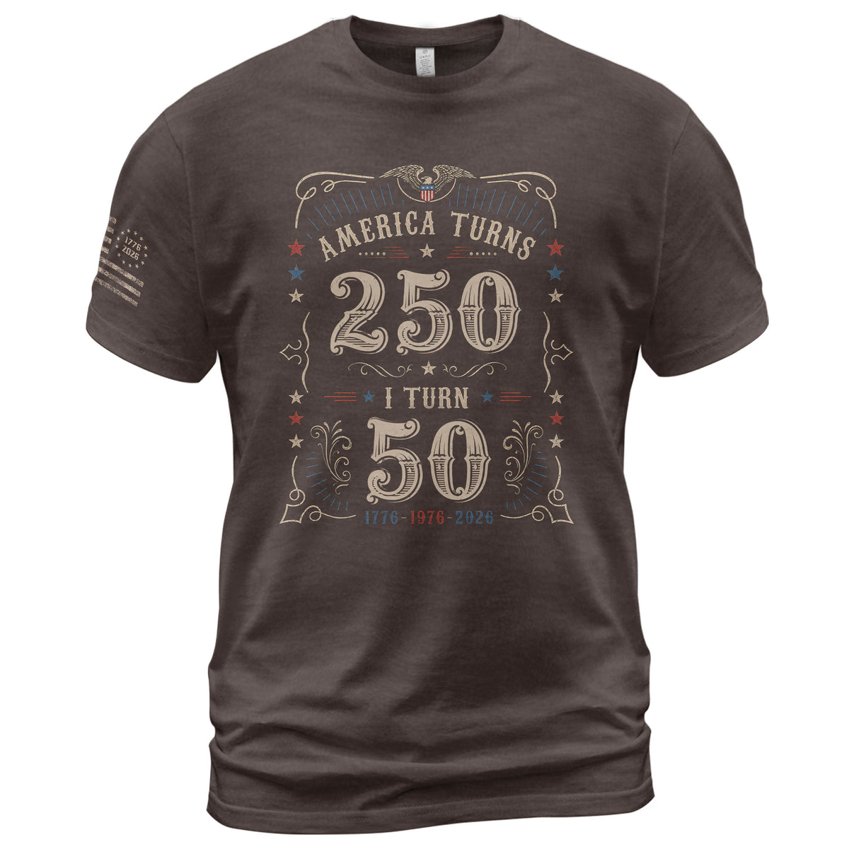 50 Year Legacy Graphic Tee - Commemorating 250 Years of History 1776-2026 Shirt Style - Rust Field Wear