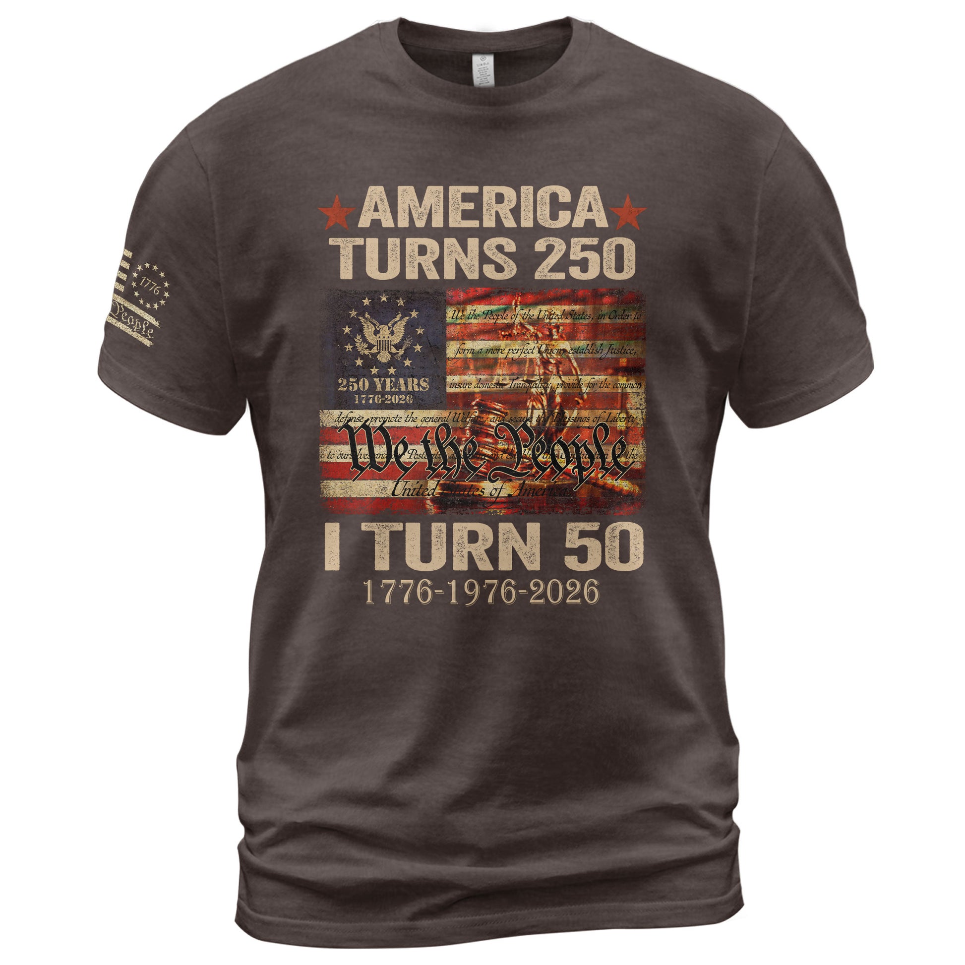 1976 Limited Edition 50th Birthday Shirt Patriotic We The People Graphic Tee 2026 - Rust Field Wear