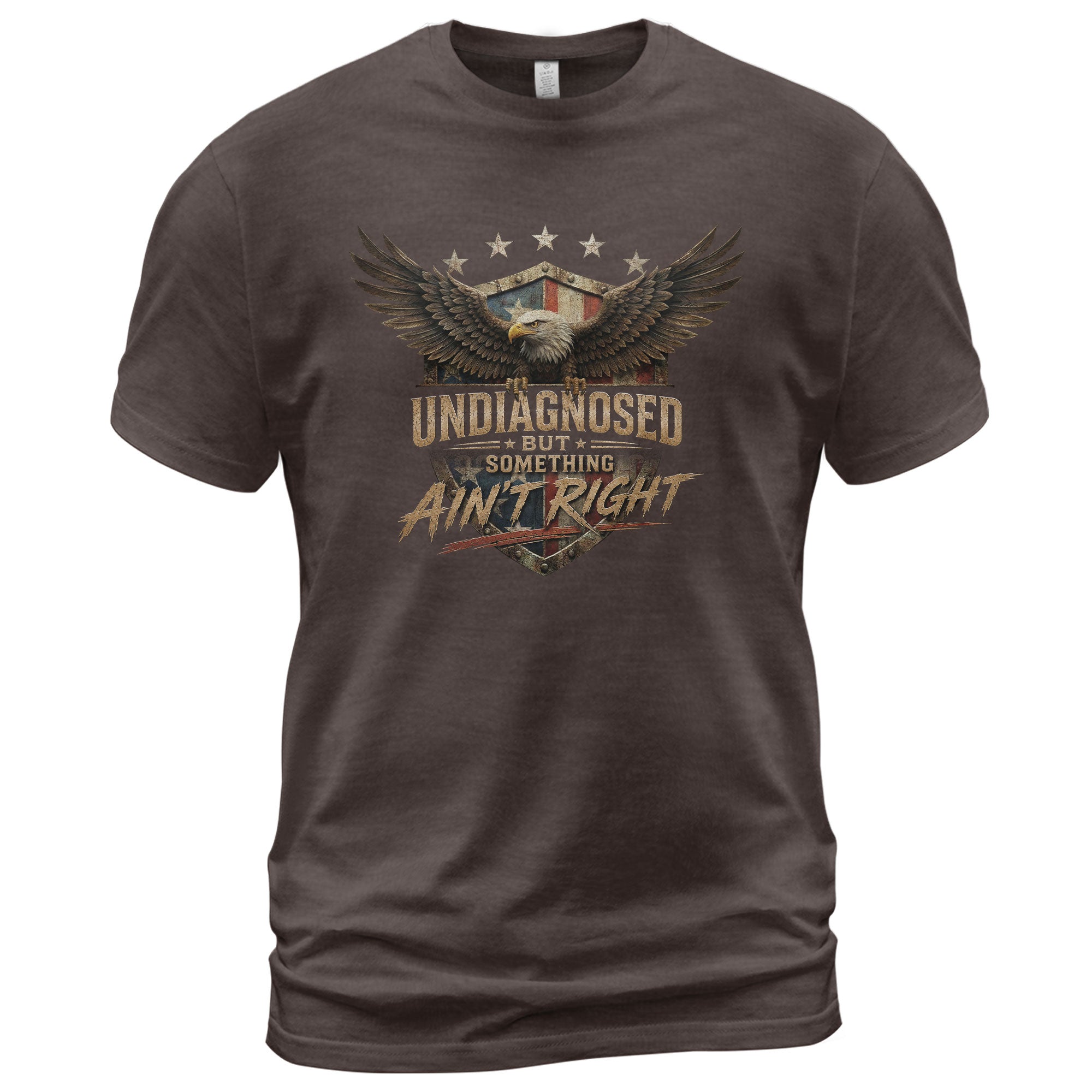 Undiagnosed But Something Ain't Right Tshirt - Patriotic Eagle Chronic Illness Tee - Rust Field Wear