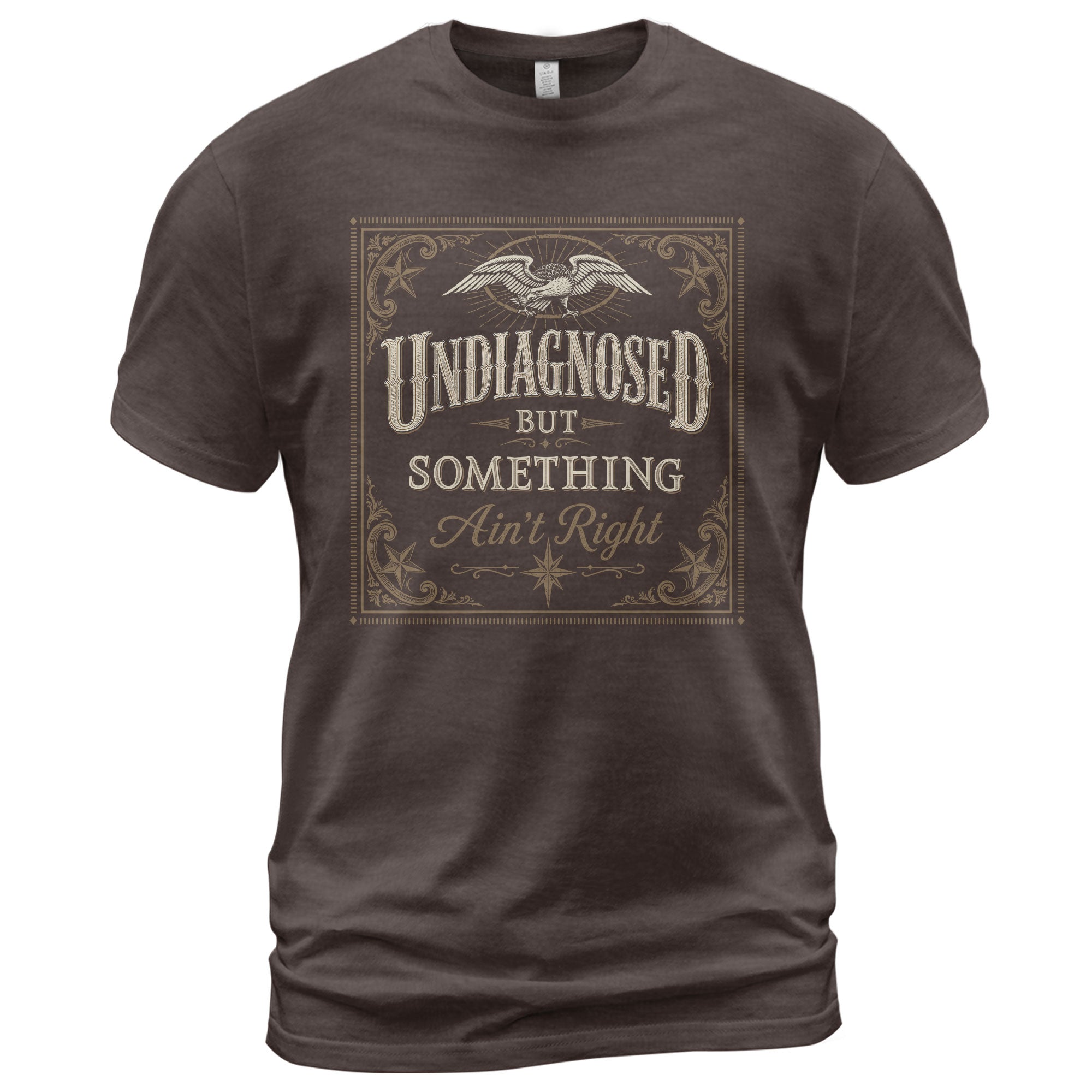 Undiagnosed But Something Ain't Right Tshirt - Vintage Filigree Chronic Illness Tee - Rust Field Wear
