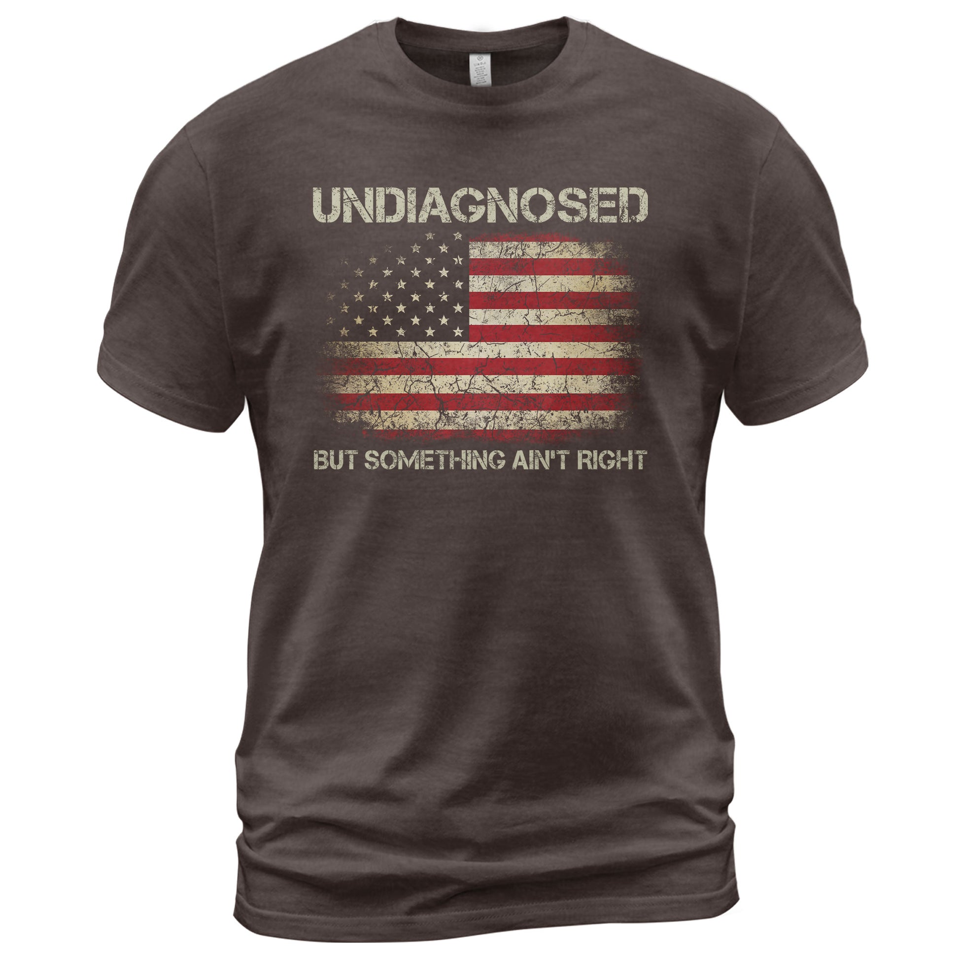 Undiagnosed But Something Ain't Right Tshirt - American Flag Chronic Illness Tee - Rust Field Wear