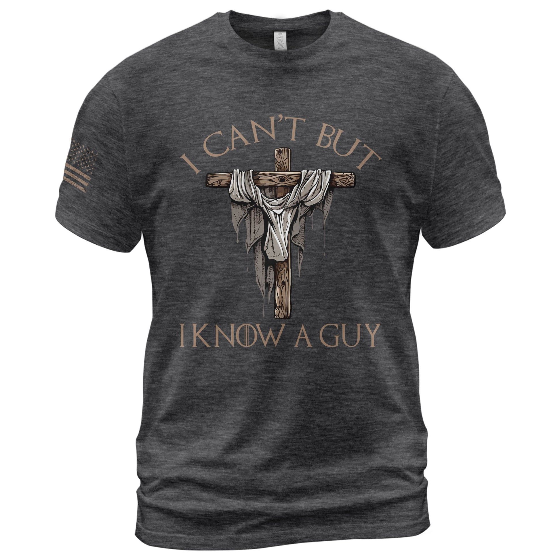 My Strength Is In Him "I Know A Guy"" Jesus ", Christian Tee Shirts - Faith Shirts for Men - Rust Field Wear