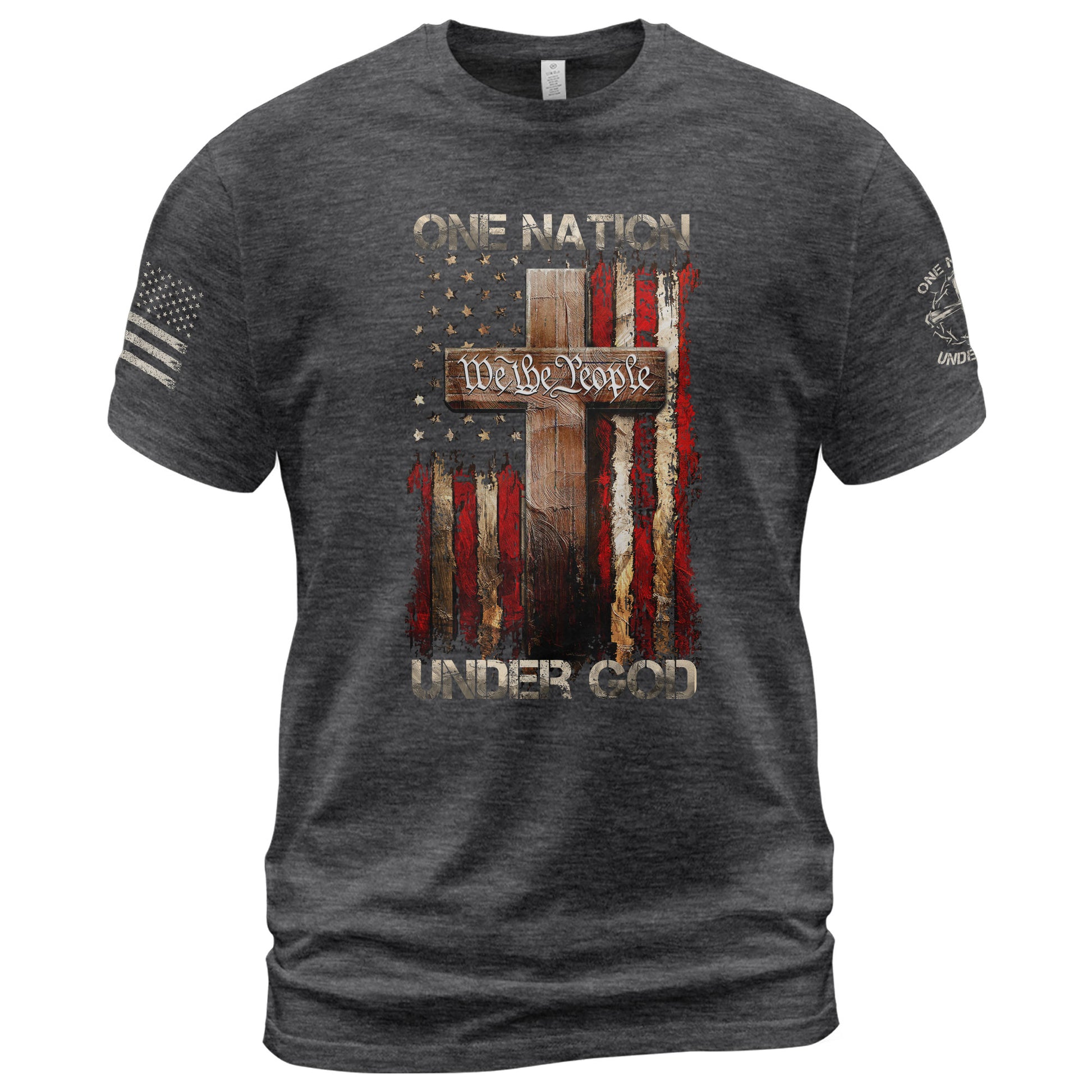 Christian Shirts for Men, One Nation Under God We The People - Christian Tee Shirts - Rust Field Wear