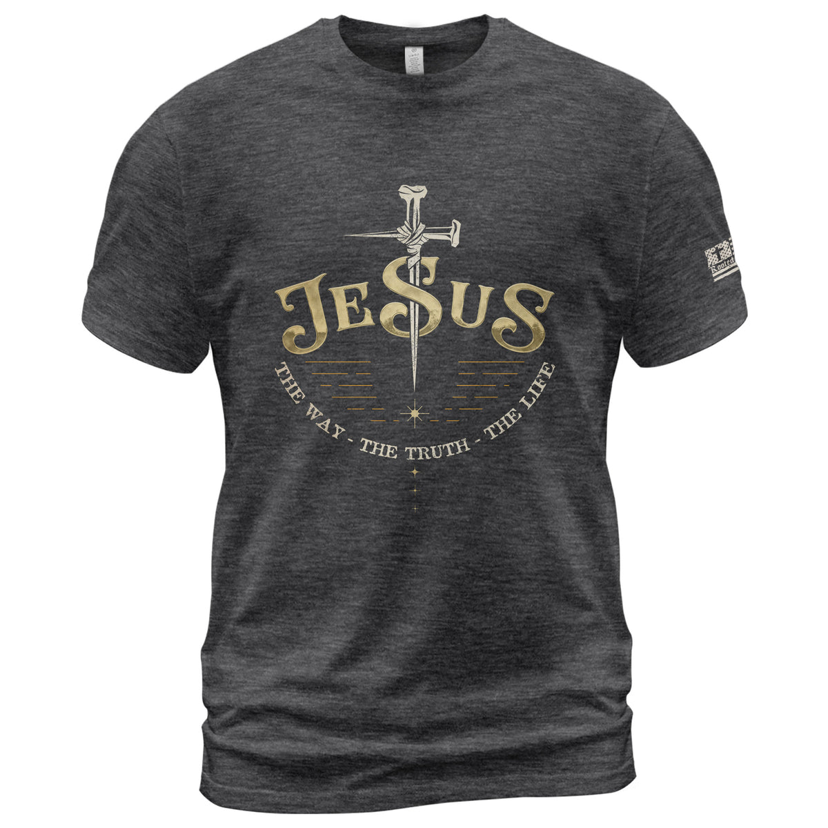 Forged in Faith JESUS Sword, Christian Tee Shirts - Faith Shirts for Men - Rust Field Wear