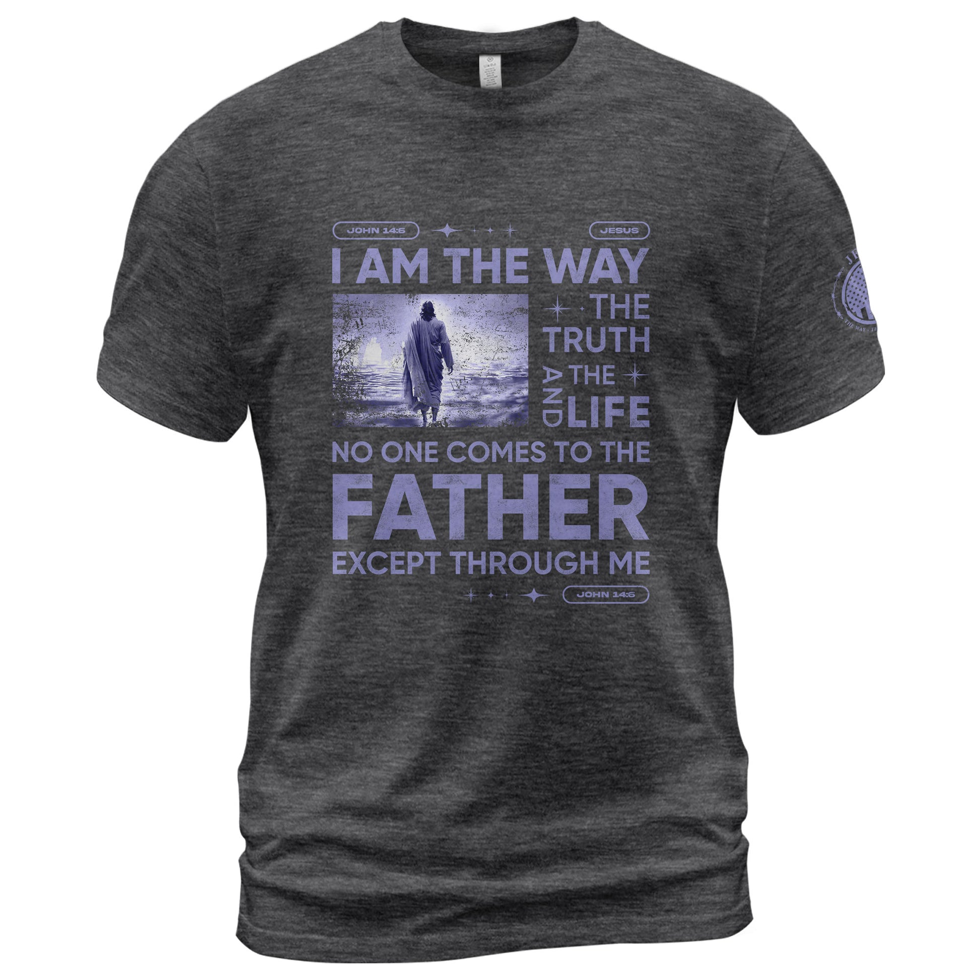 Christian Tee Shirts, Walk the Way John 14:6 - Christian Shirts for Men - Rust Field Wear