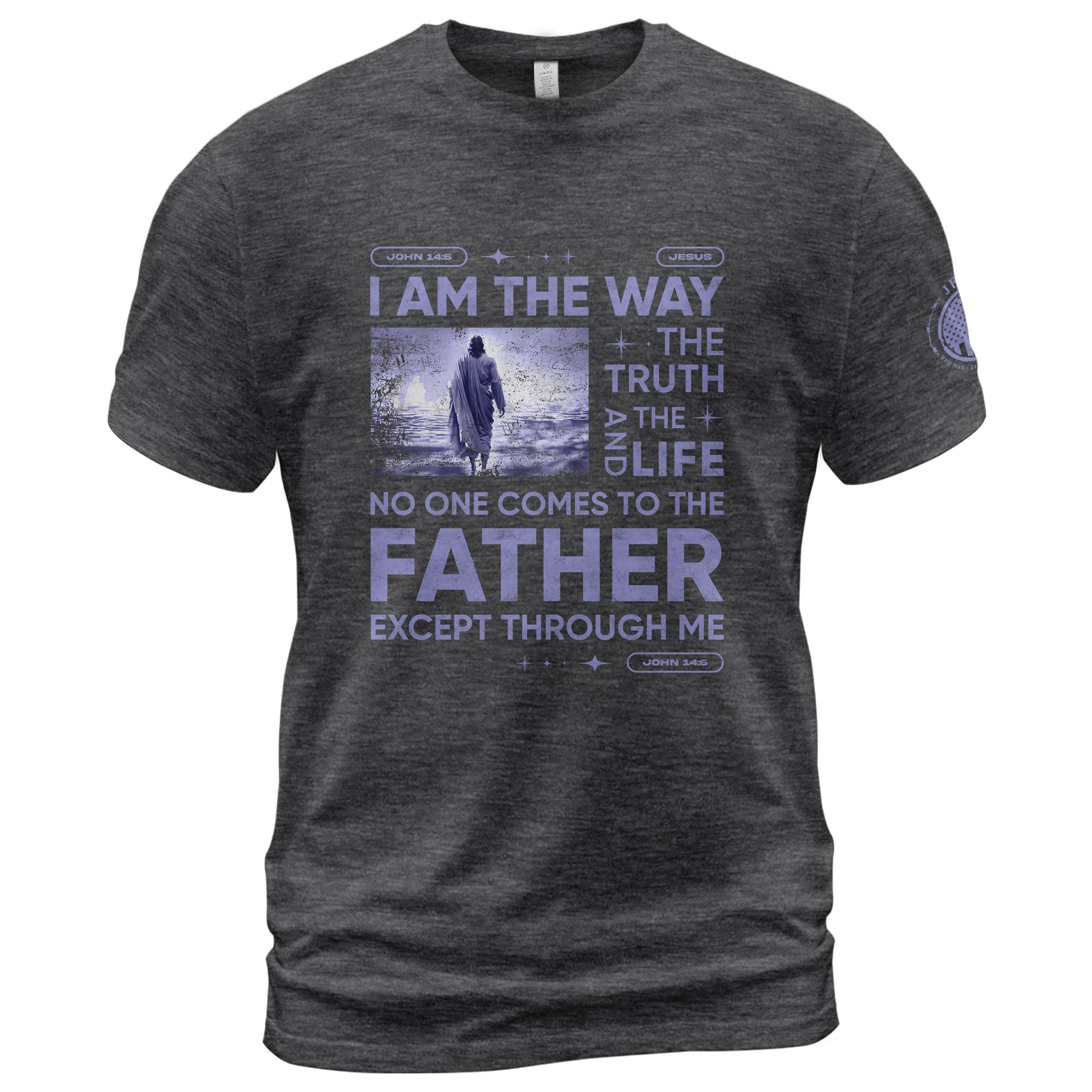 Christian Tee Shirts, Walk the Way John 14:6 - Christian Shirts for Men - Rust Field Wear