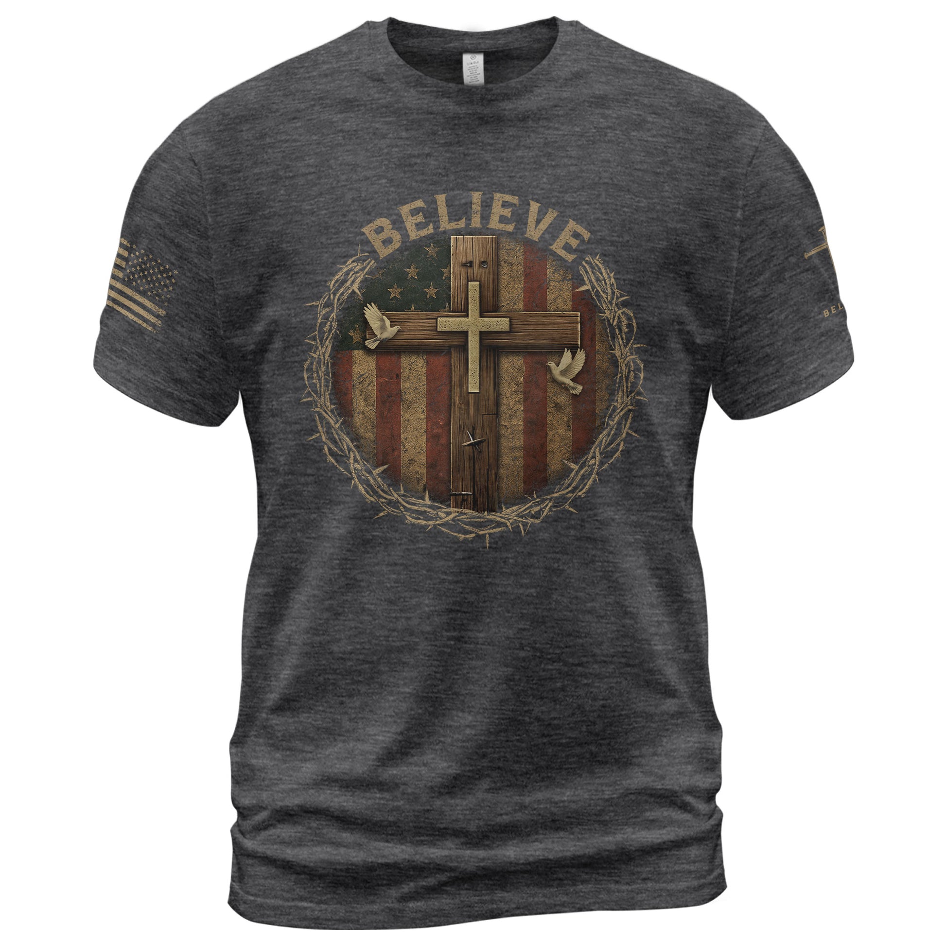 Christian Shirts for Men - Believe The Cross Still Speaks, Christian Tee Shirts - Rust Field Wear