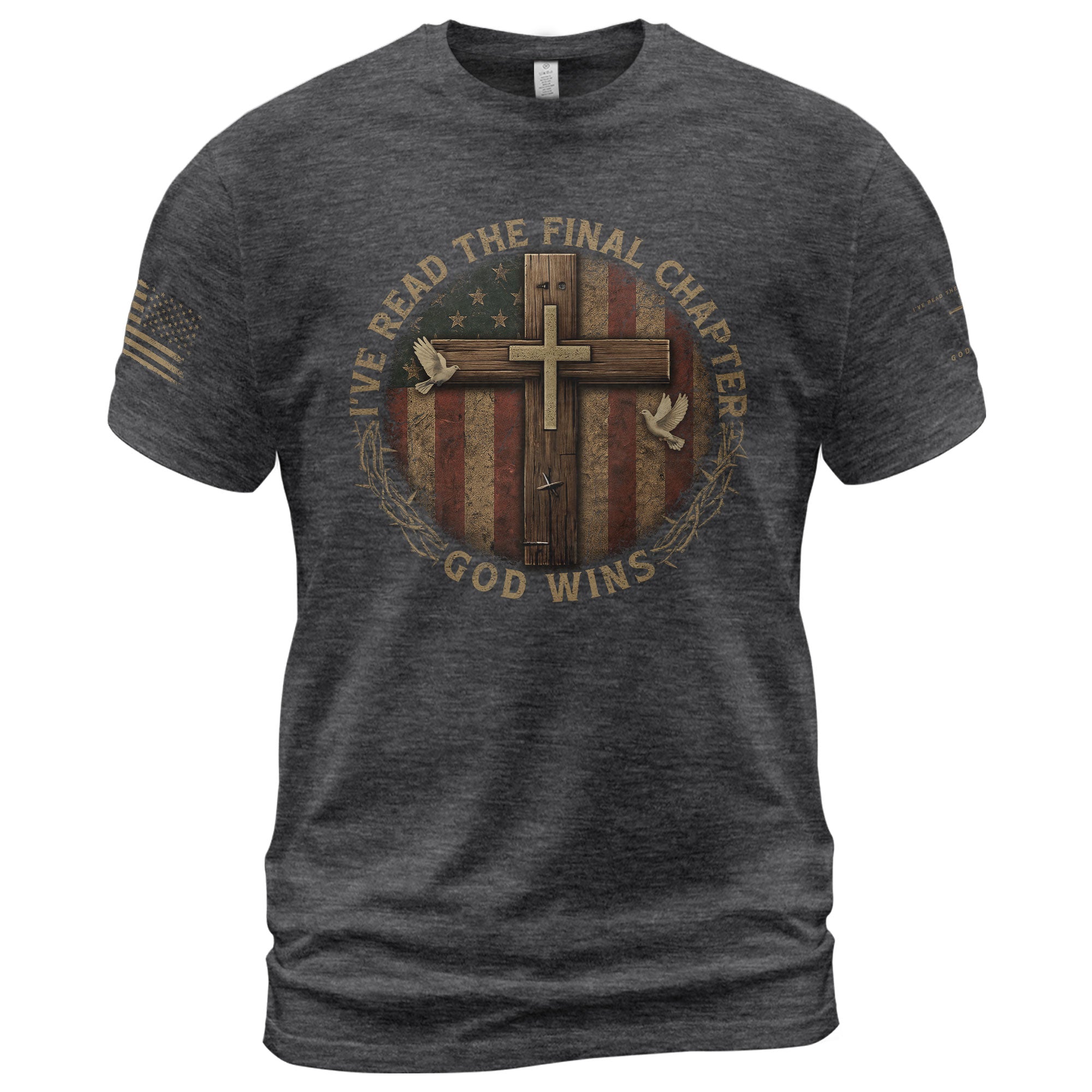 Faith Based Christian Tee Shirts, I’ve Read the Final Chapter, God Wins T Shirts - Christian Shirts for Men - Rust Field Wear