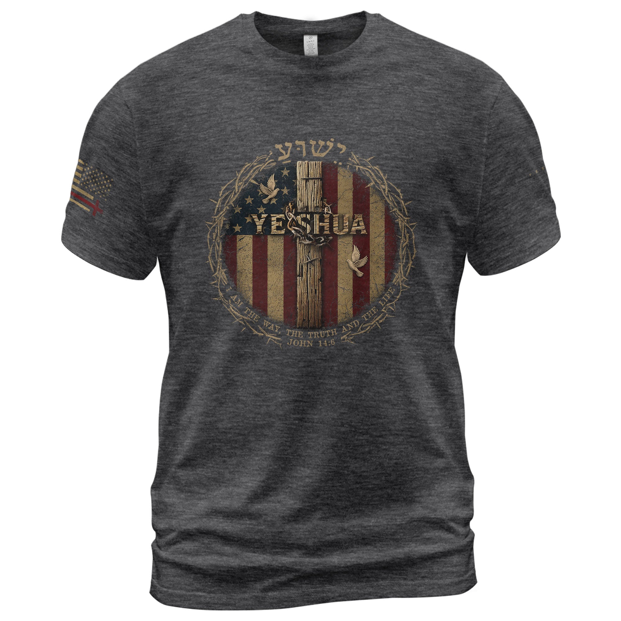 Yeshua The Way, The Truth, The Life (John 14:6), Christian Tee Shirts - Faith Shirts for Men - Rust Field Wear