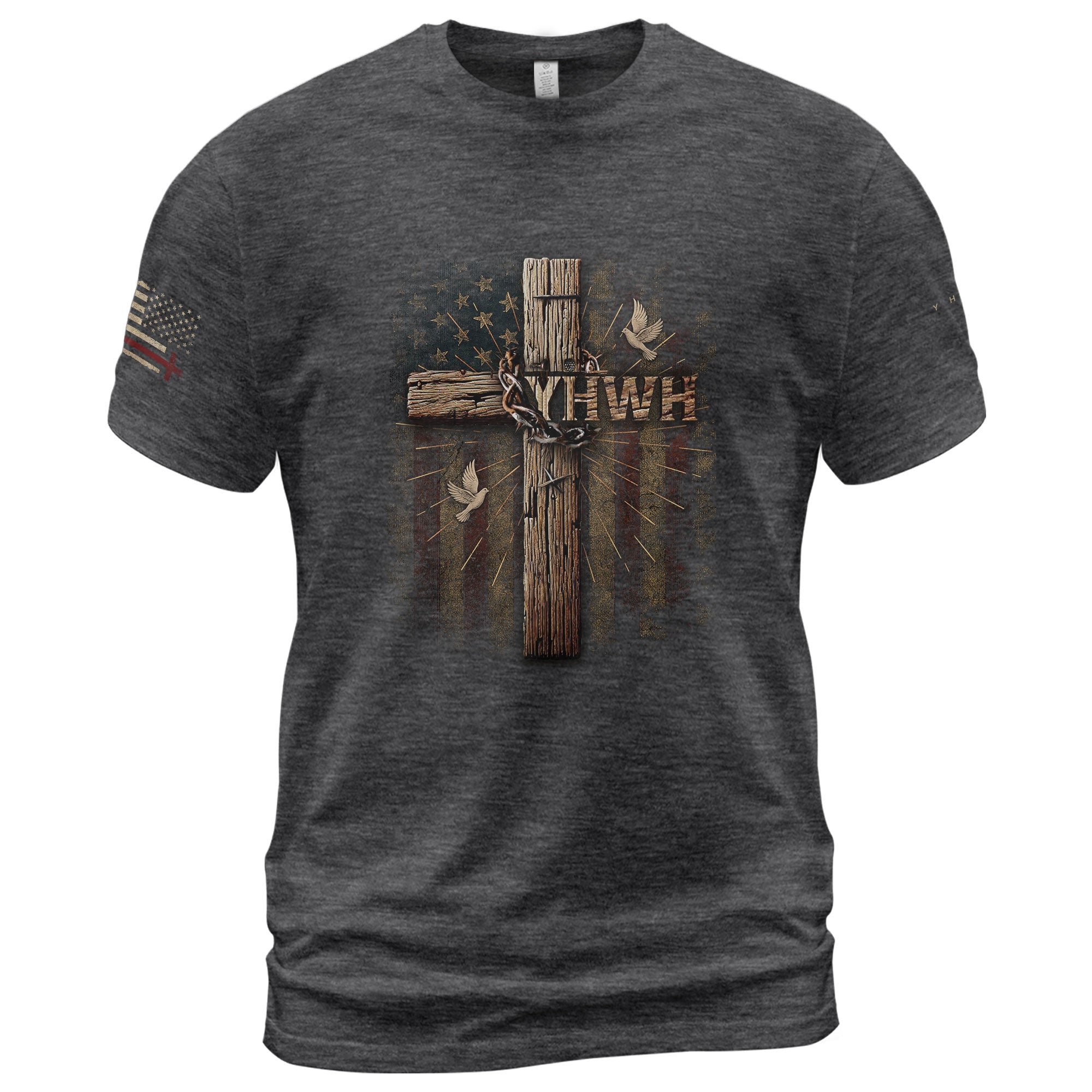 YHWH The Name Above All Names - Christian Shirts for Men, Faith Based Christian Tee Shirts - Rust Field Wear