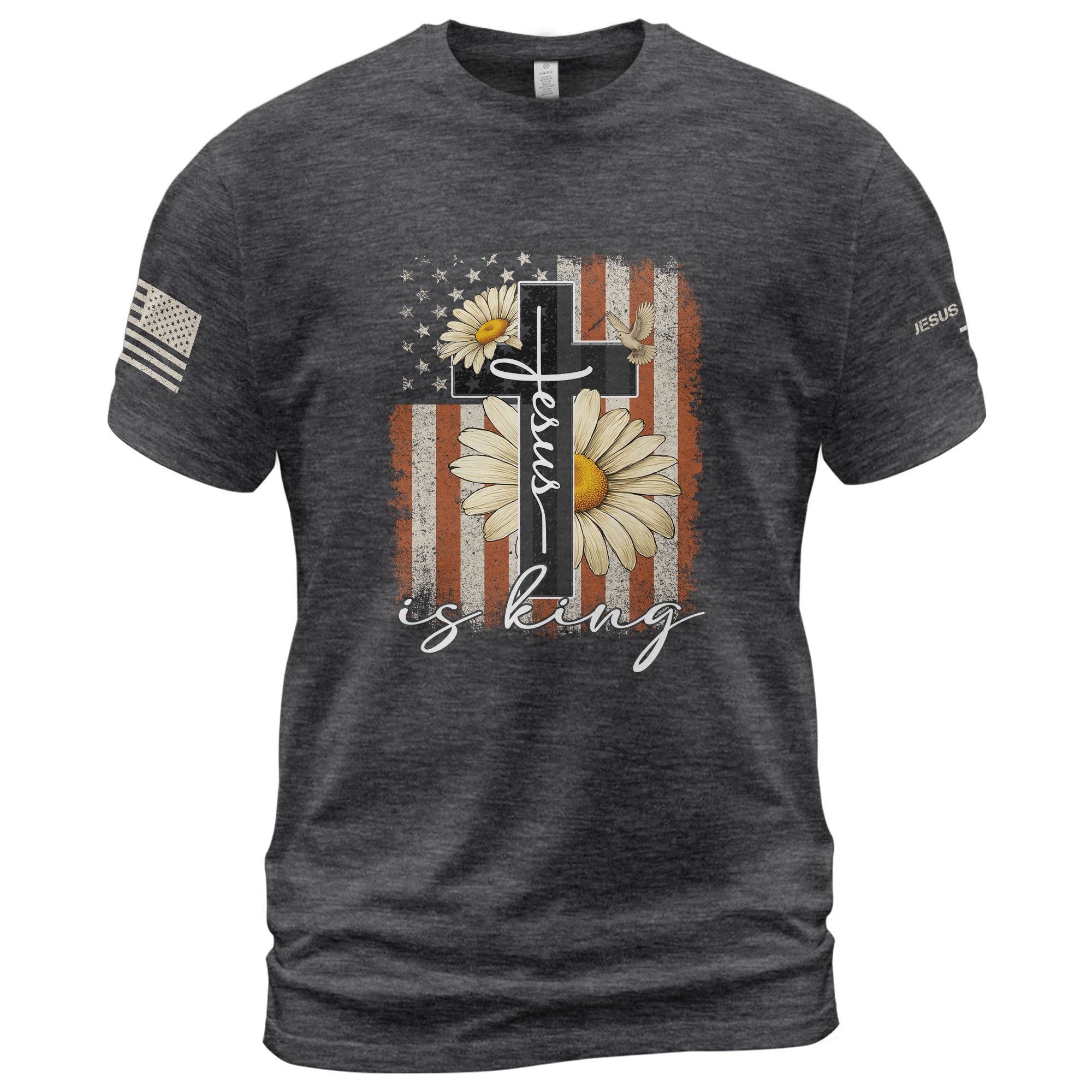 Jesus Is King Christian, Christian Shirts for Men - Christian Tee Shirts - Rust Field Wear