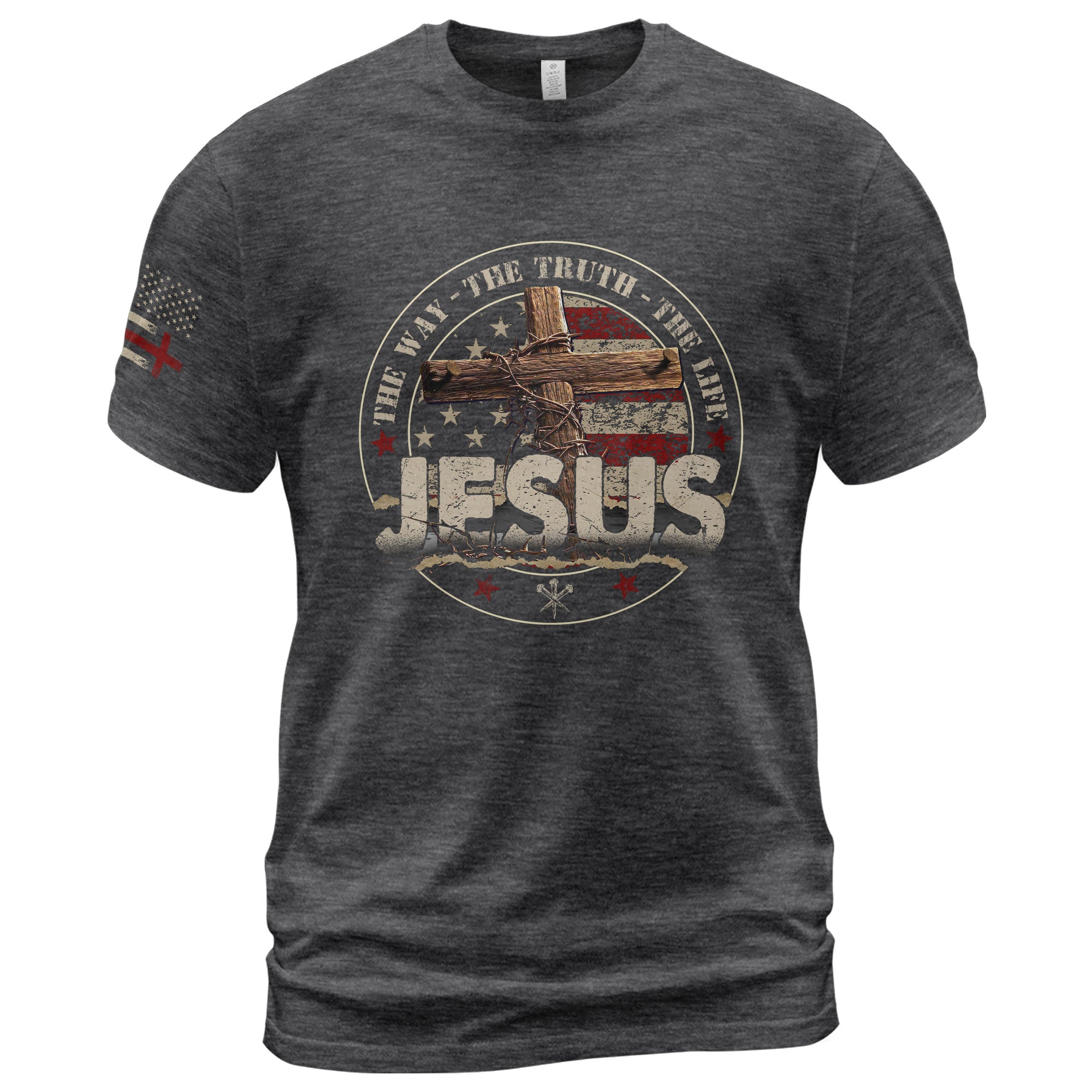The Way, The Truth, The Life Jesus Is the Only Way - Christian Tee Shirts, Christian Shirts for Men - Rust Field Wear