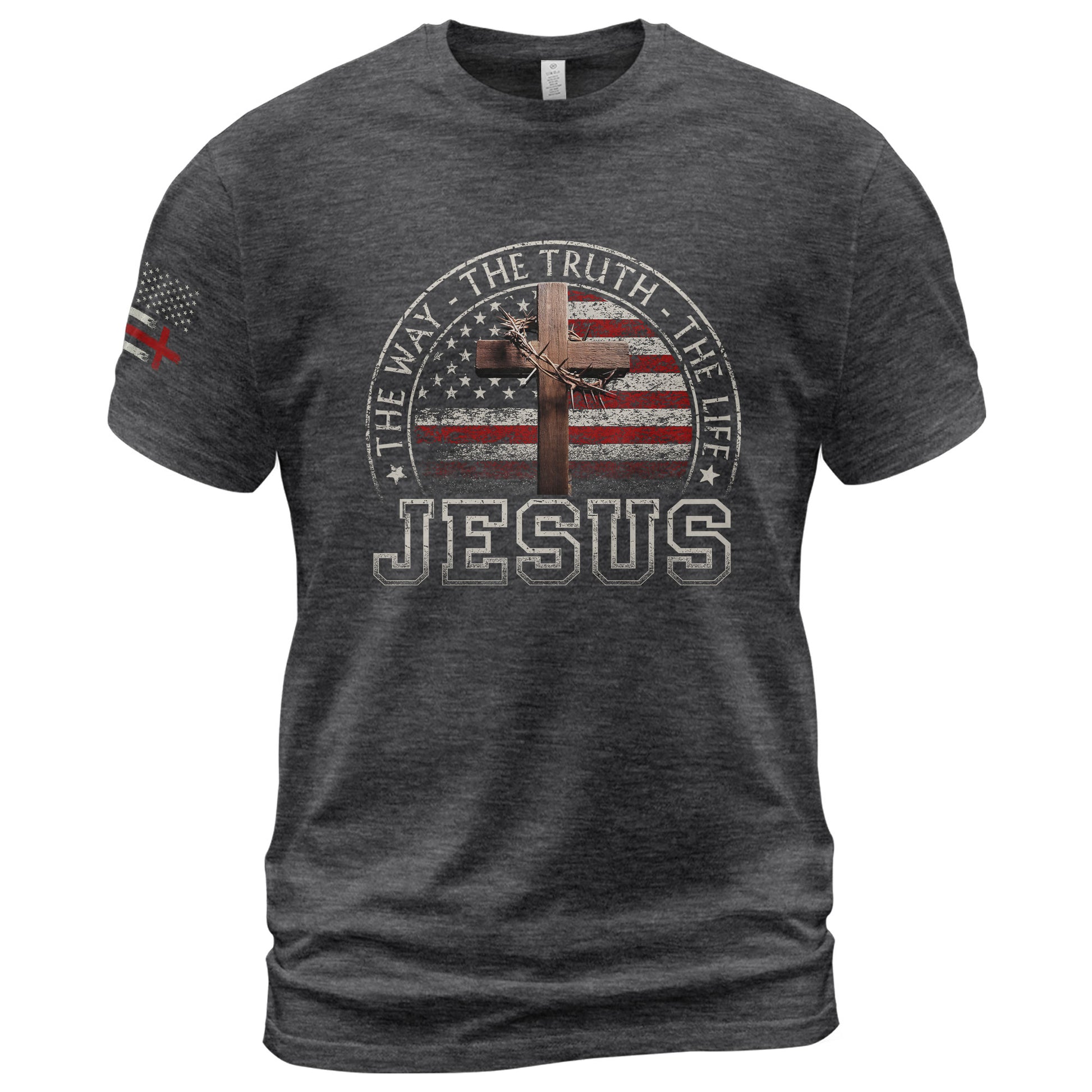 The Way. The Truth. The Life. Jesus - Christian Tee Shirts, Christian Shirts for Men - Rust Field Wear