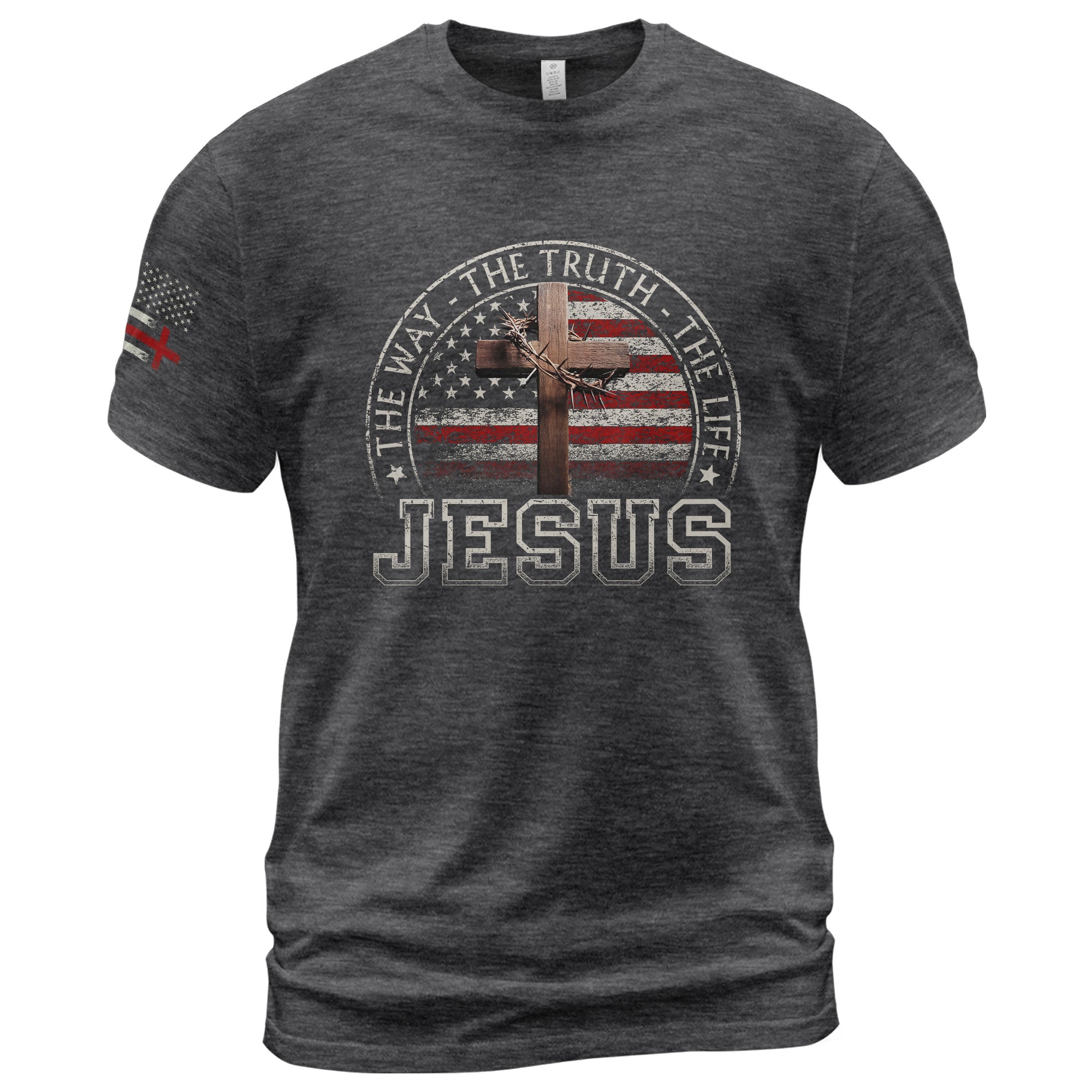 The Way. The Truth. The Life. Jesus - Christian Tee Shirts, Christian Shirts for Men - Rust Field Wear