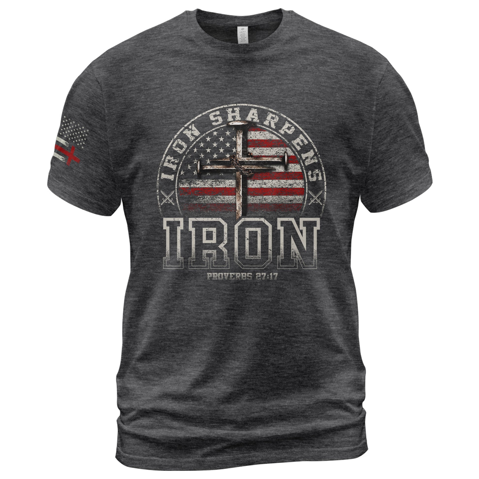 Christian Shirts for Men - Iron Sharpens Iron Christian, Christian Tee Shirts - Rust Field Wear