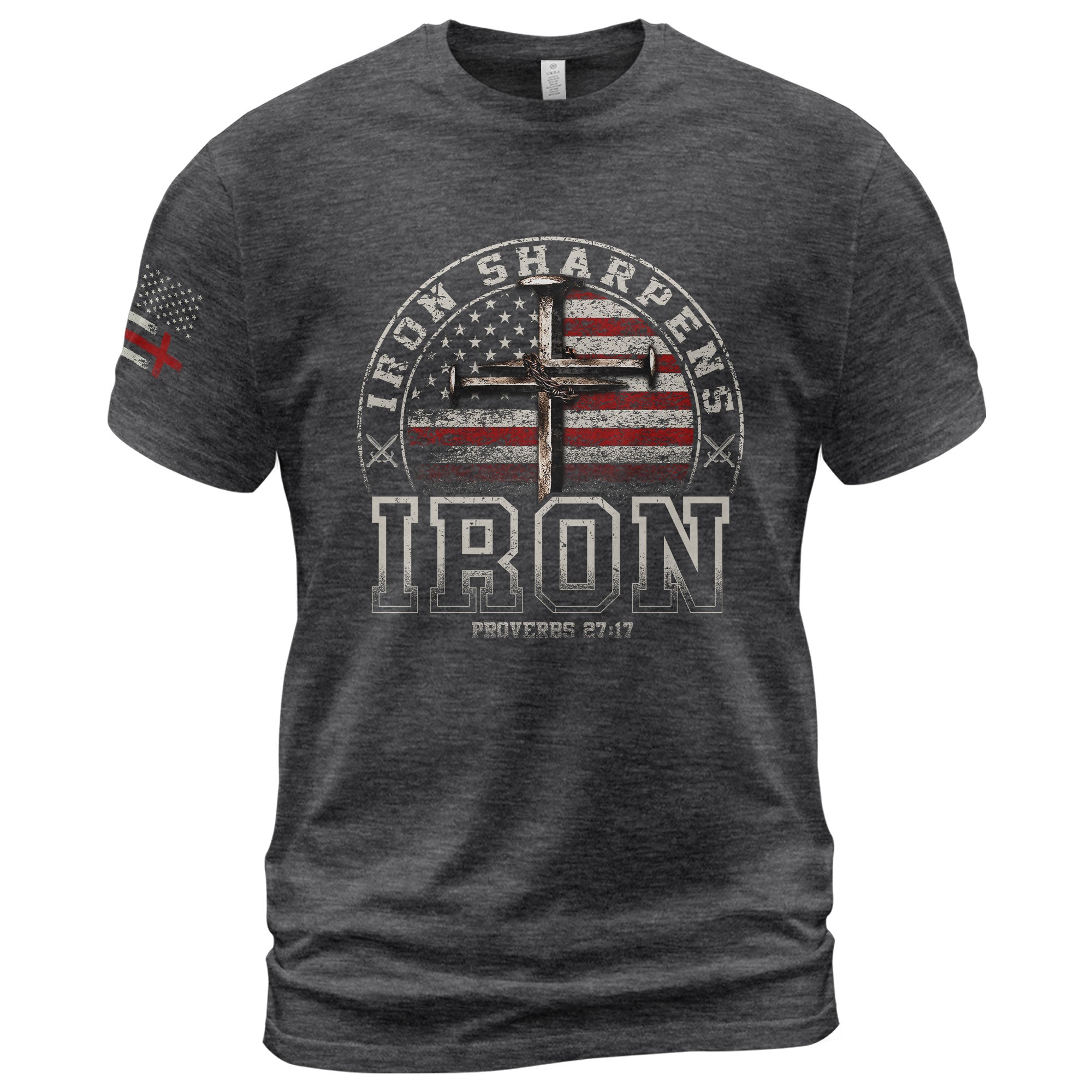 Christian Shirts for Men - Iron Sharpens Iron Christian, Christian Tee Shirts - Rust Field Wear