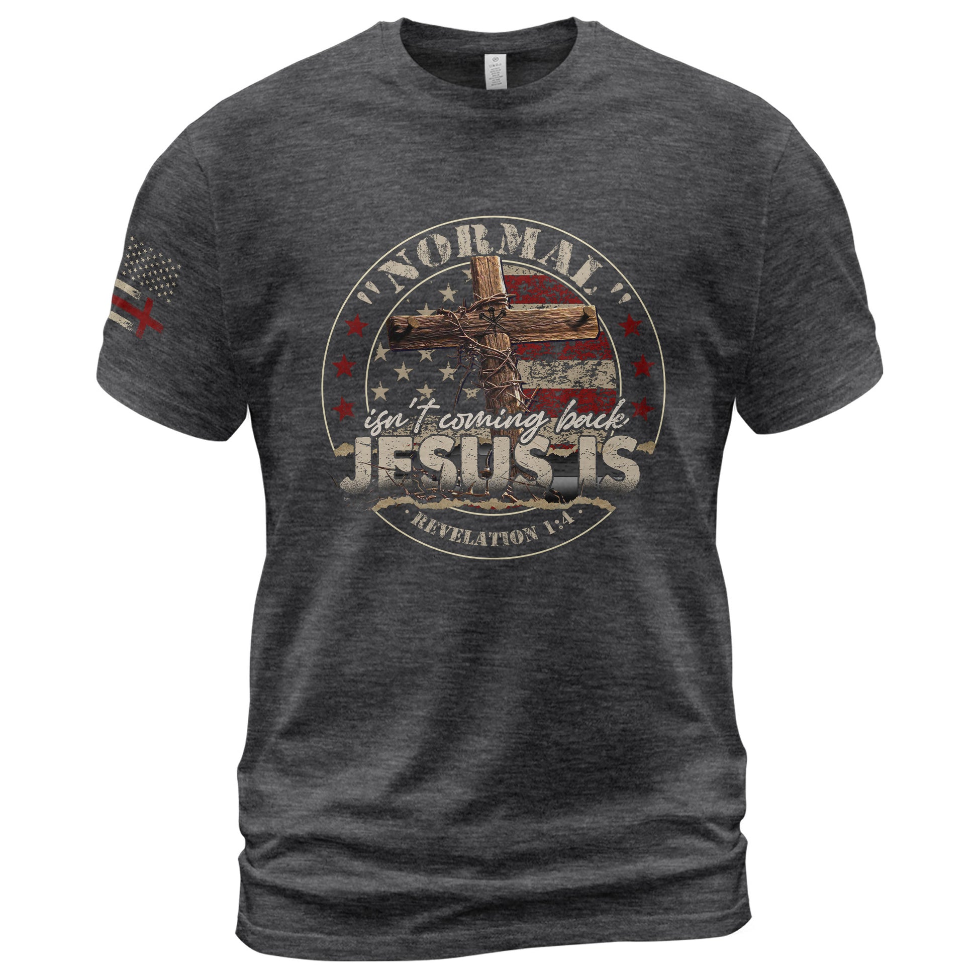 “Jesus Is Coming Normal Isn’t” - Christian Shirts for Men, Faith Based Christian Tee Shirts - Rust Field Wear