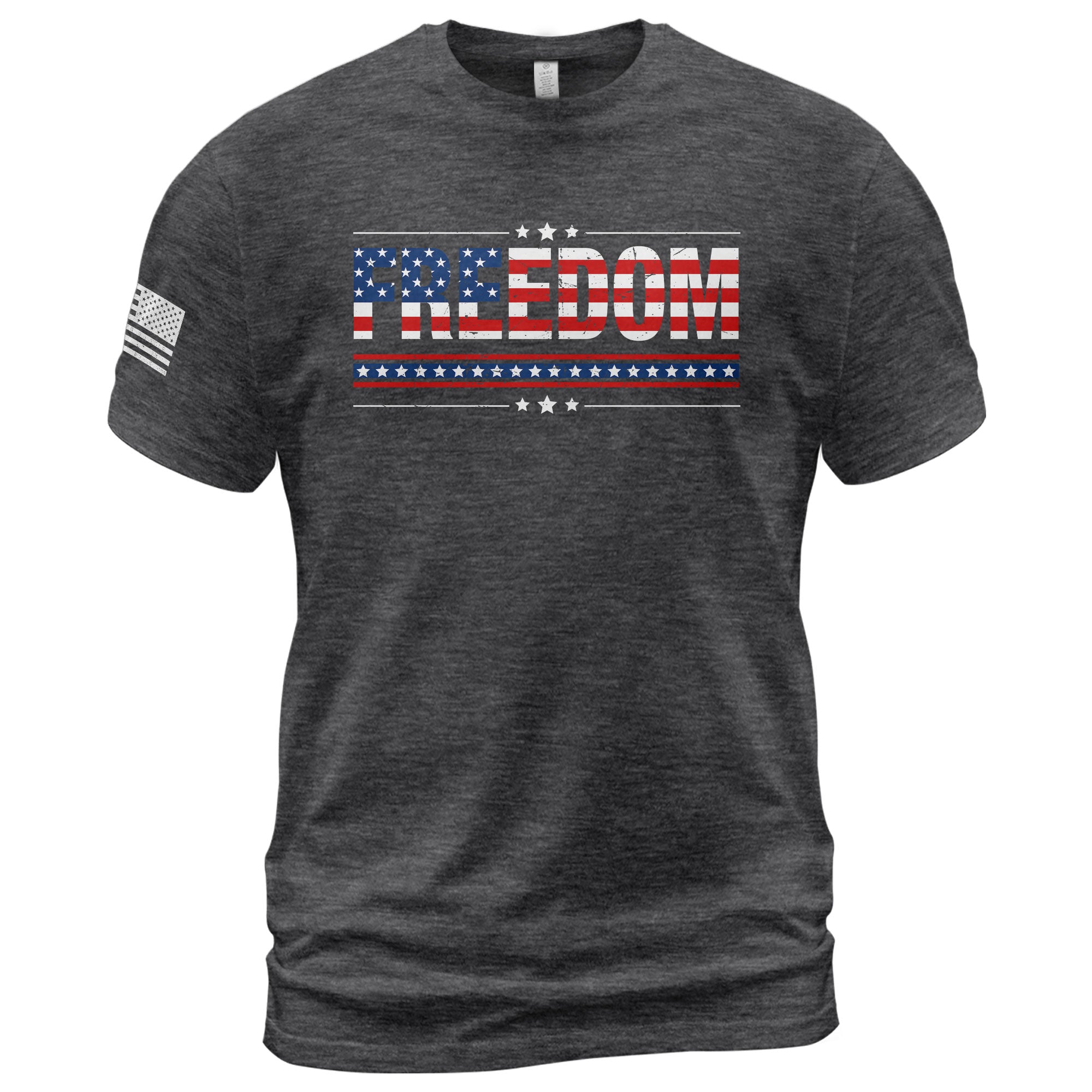 Patriotic T Shirts, Freedom American Flag Stars and Stripes Patriotic - Freedom Shirts for Men - Rust Field Wear