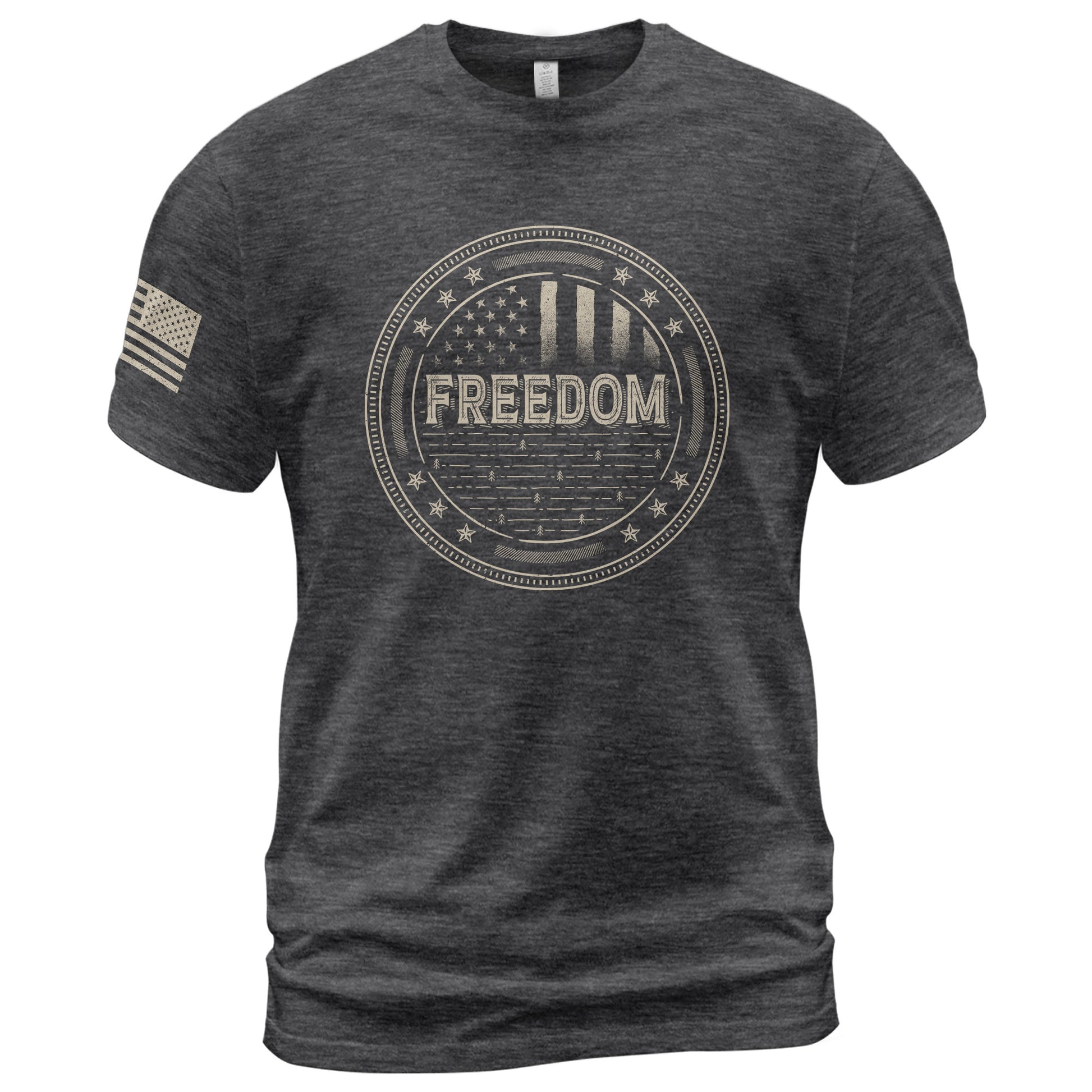 Freedom Honor Seal Patriotic Tribute - Freedom Shirts for Men, Patriotic T Shirts - Rust Field Wear