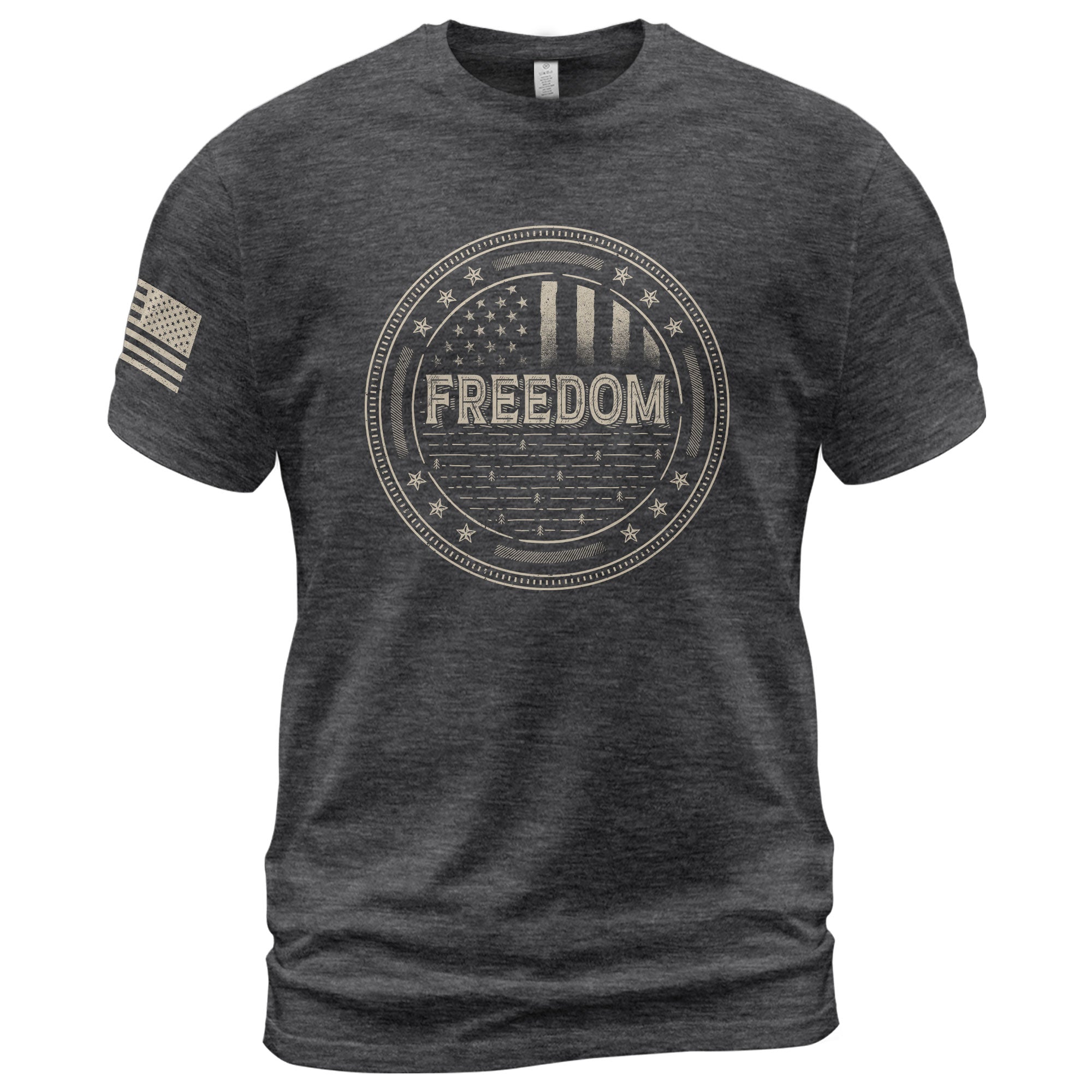 Freedom Honor Seal Patriotic Tribute - Freedom Shirts for Men, Patriotic T Shirts - Rust Field Wear