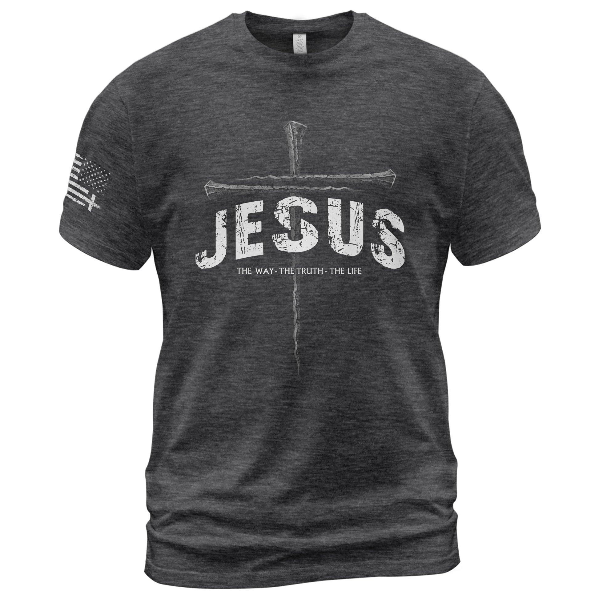 Jesus Cross Christian The Way, The Truth, The Life - Christian Tee Shirts, Christian Shirts for Men - Rust Field Wear