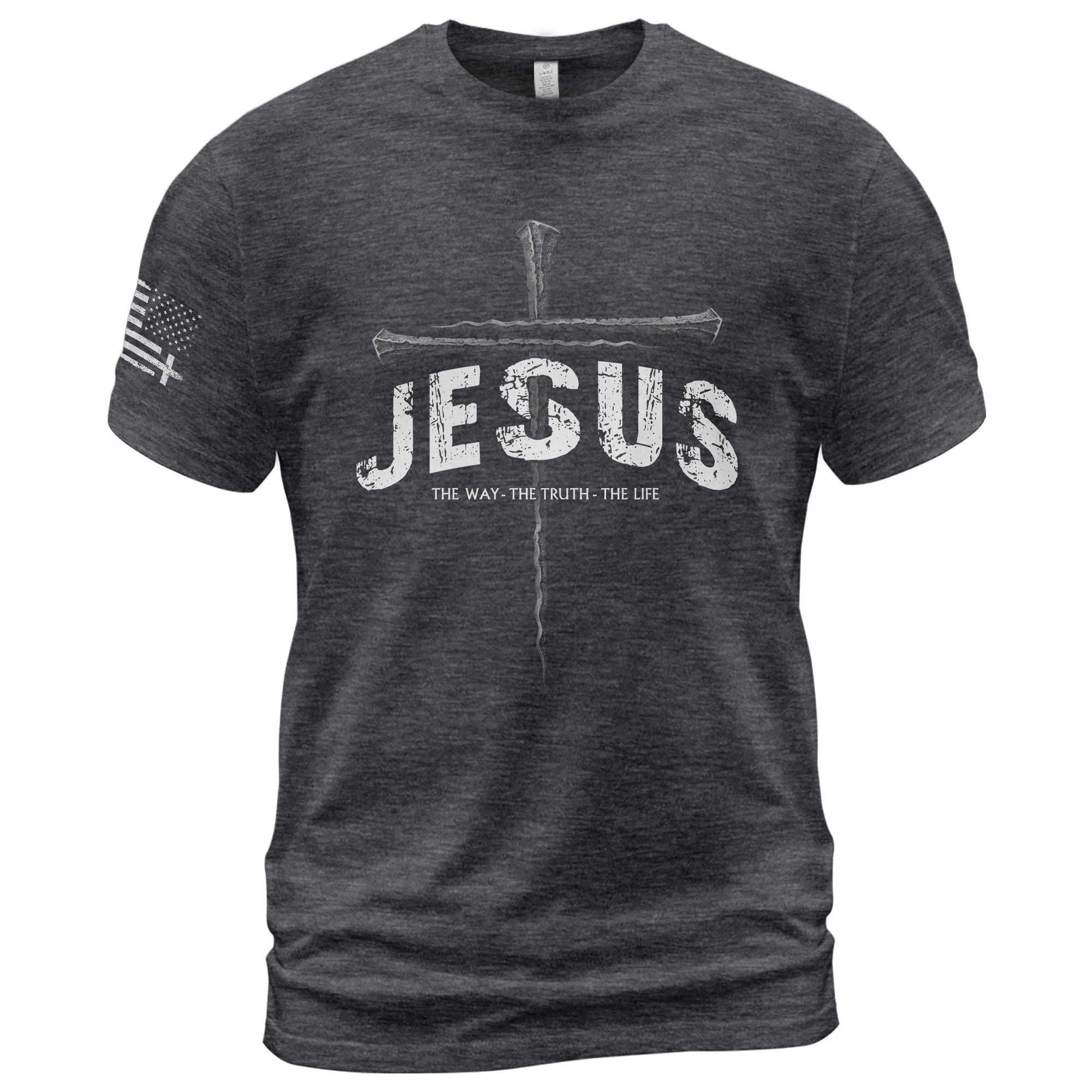 Jesus Cross Christian The Way, The Truth, The Life - Christian Tee Shirts, Christian Shirts for Men - Rust Field Wear