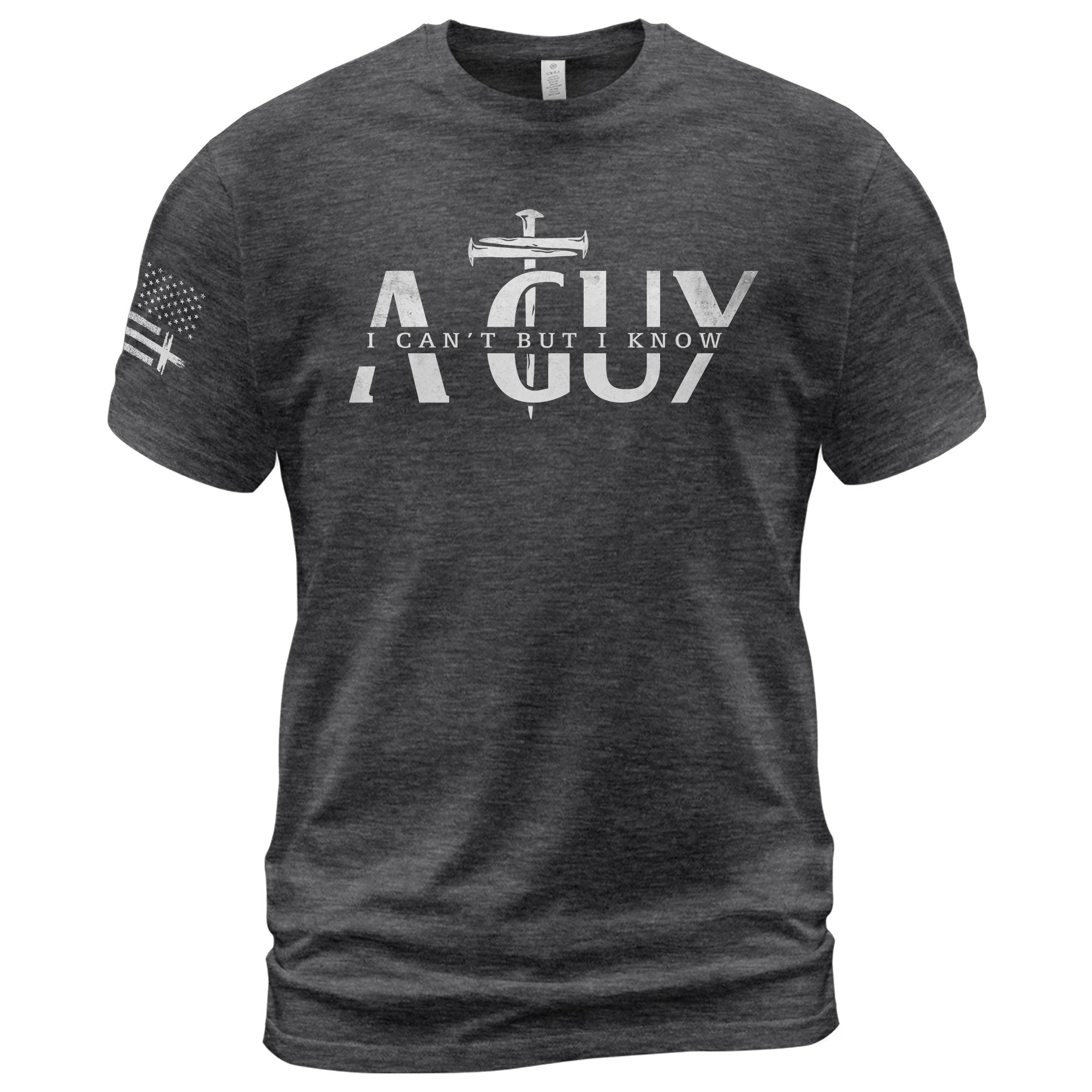 I Can’t But I Know A Guy Cross Nail Christian - Christian Shirts for Men, Faith Based Christian Tee Shirts - Rust Field Wear