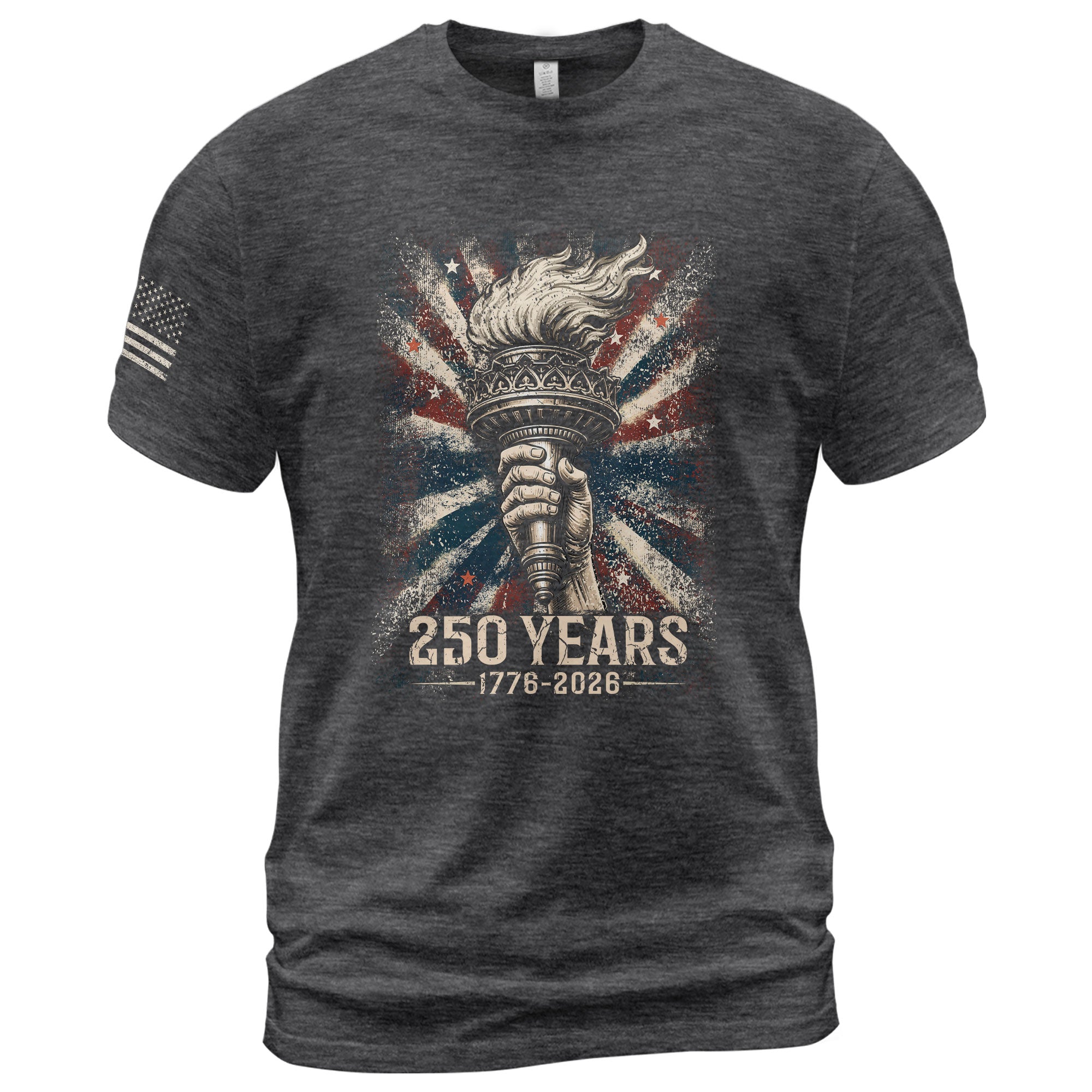 USA 250th Anniversary 250 Years Shirt 1776-2026 Liberty Torch Patriotic Pride - Rust Field Wear