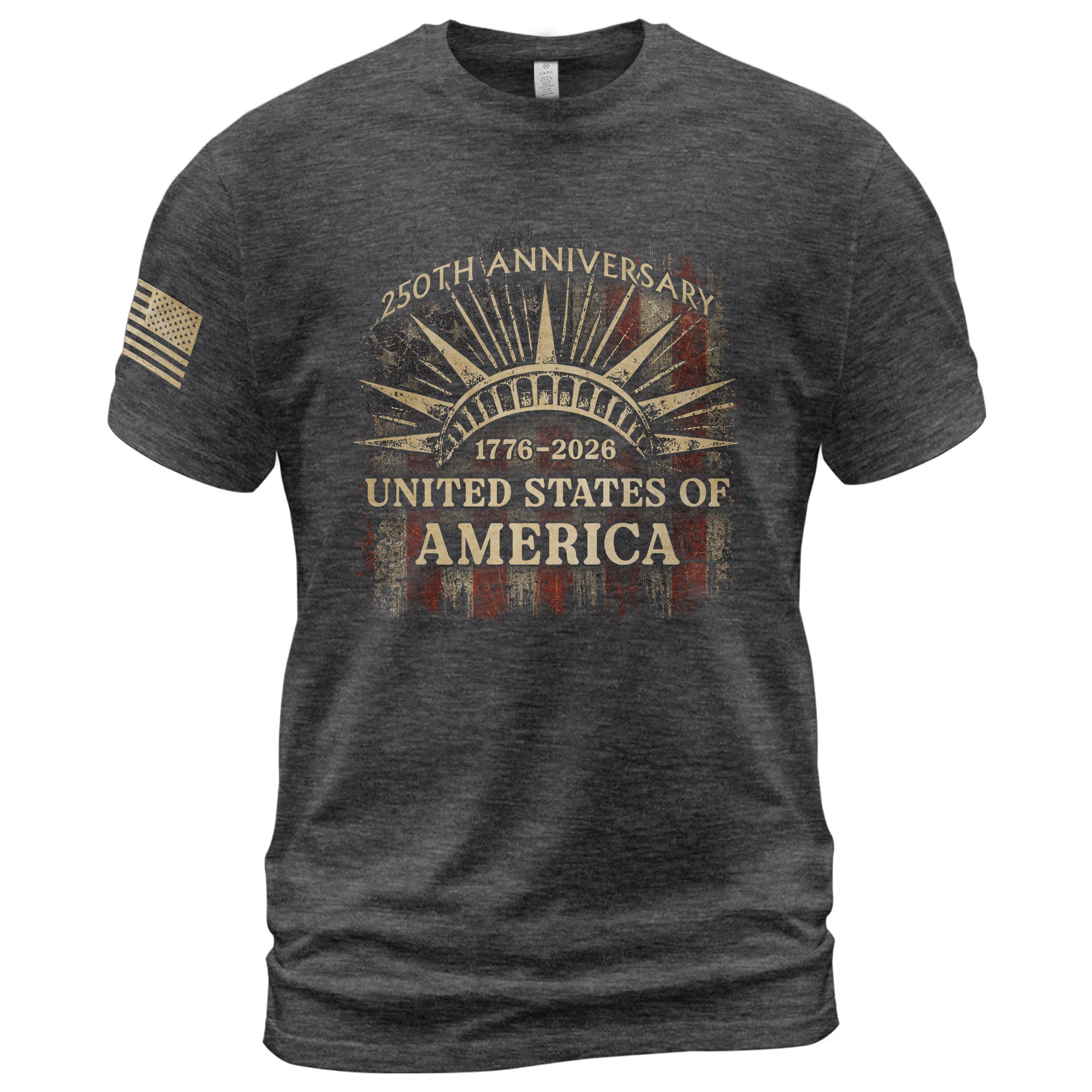 United States of 250 Years America Anniversary Shirt 1776-2026 Lady Liberty Crown Patriotic - Rust Field Wear