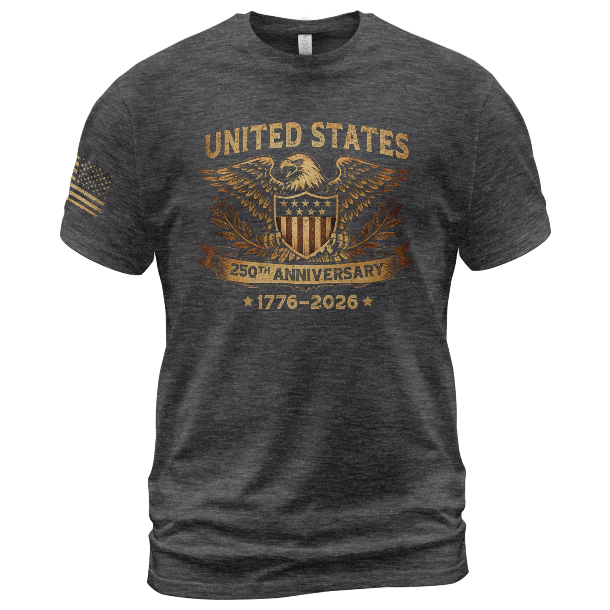 USA 250th Anniversary Shirt 1776-2026 American Pride Patriotic Eagle Shield Laurel - Rust Field Wear