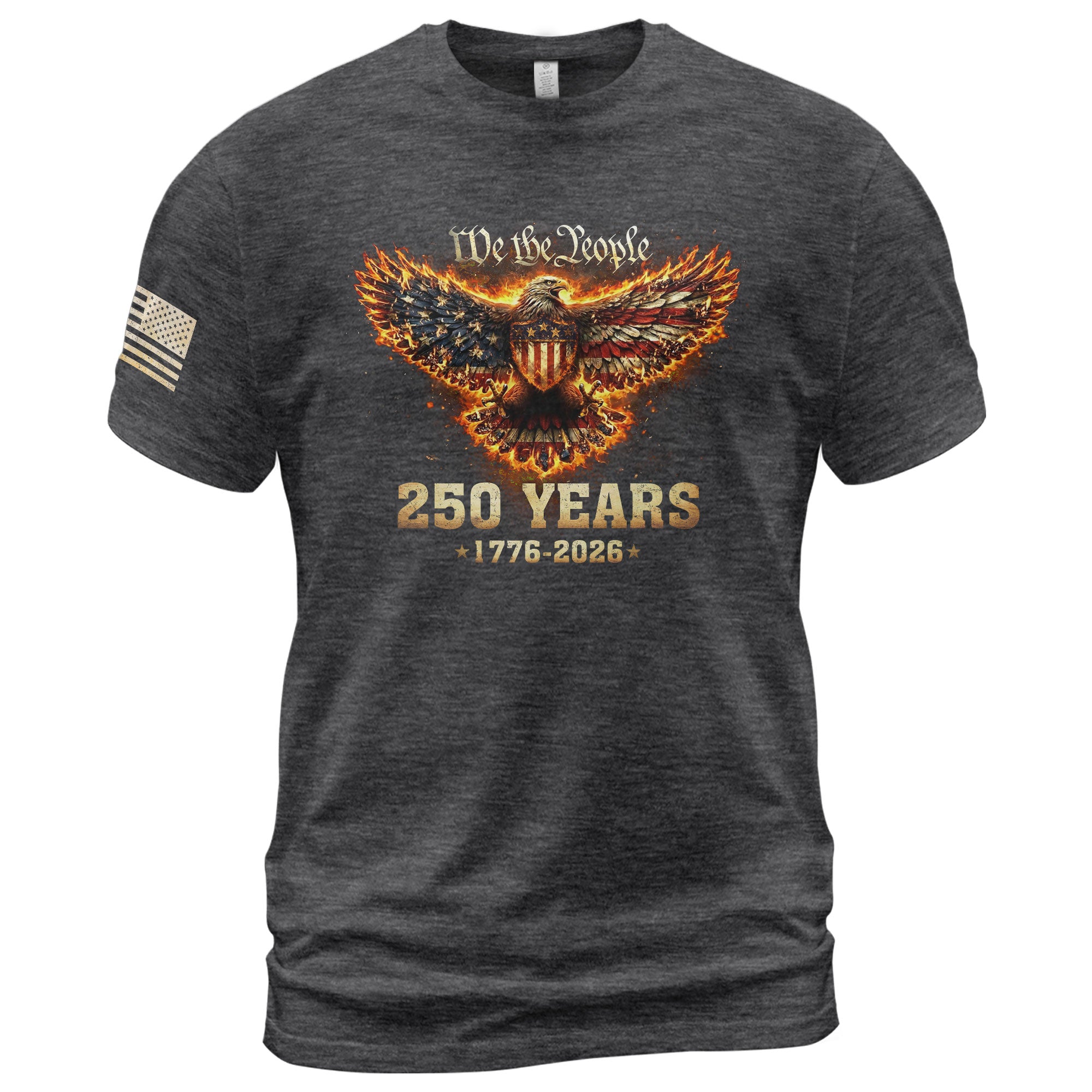 USA 250th Anniversary 250 Years Shirt 1776-2026 American Eagle We The People - Rust Field Wear
