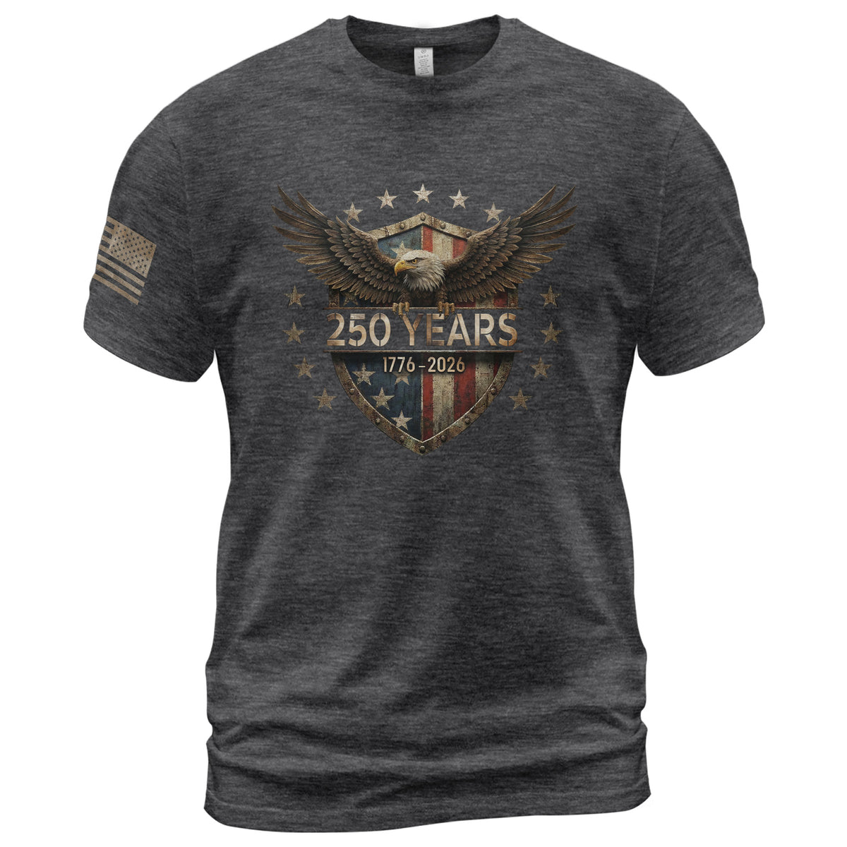 USA 250th Anniversary Shirt 1776-2026 American Flag Eagle Patriotic for Men - Rust Field Wear