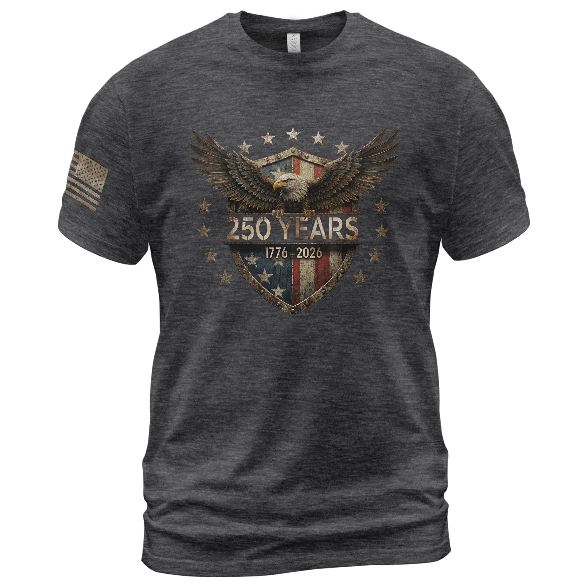 USA 250th Anniversary Shirt 1776-2026 American Flag Eagle Patriotic for Men - Rust Field Wear