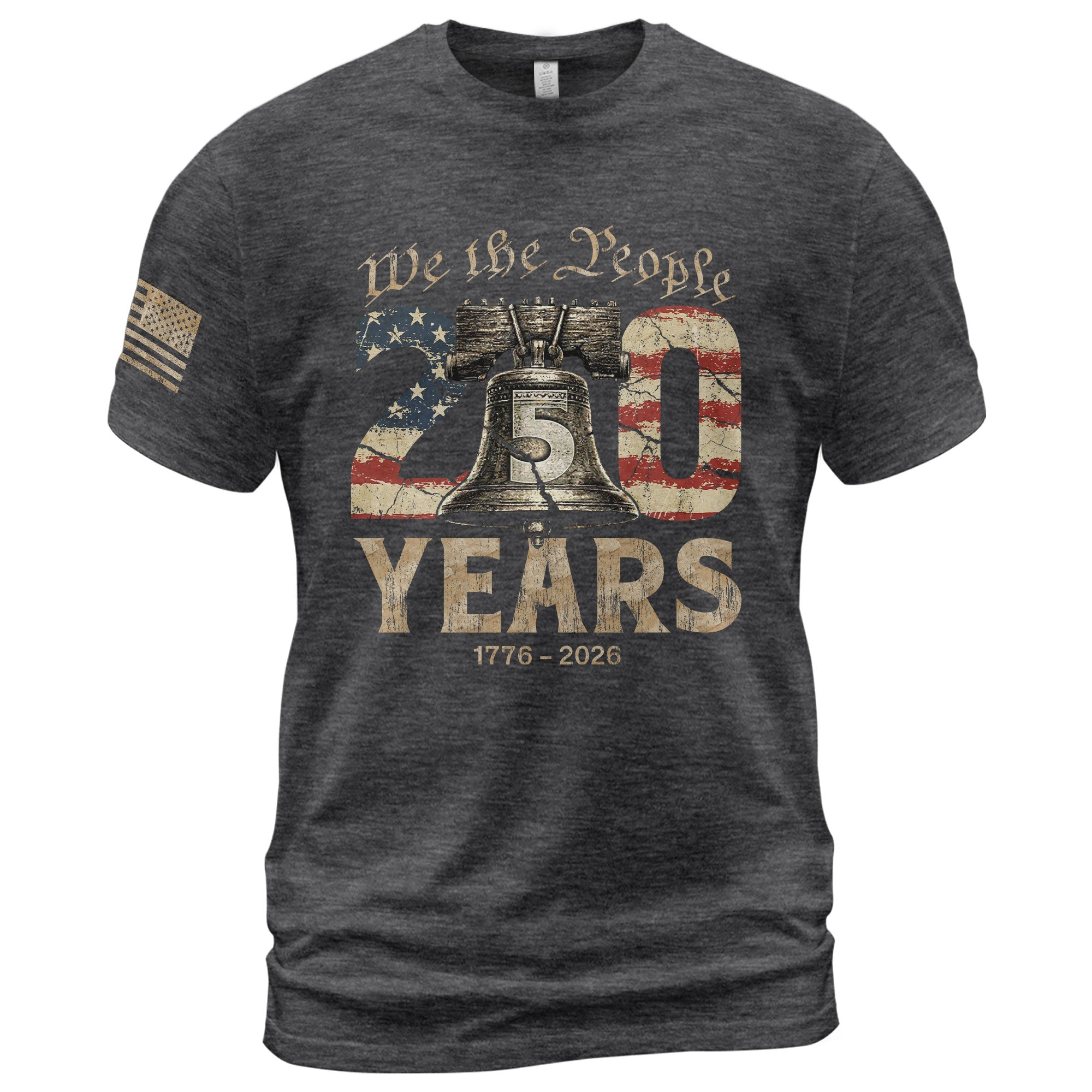 USA 250th Anniversary Shirt 1776-2026 Liberty Bell We The People Patriotic for Men - Rust Field Wear