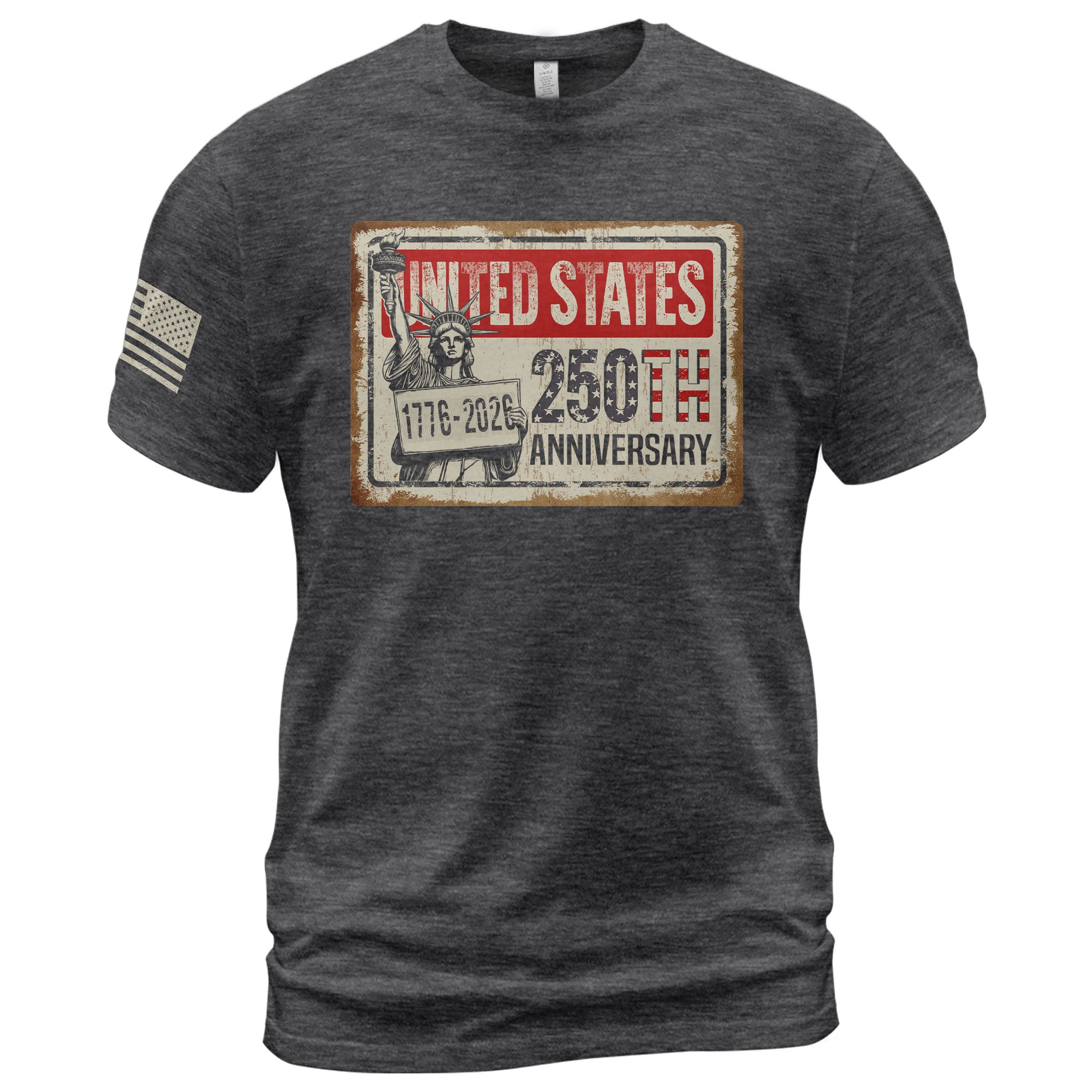 United States 250th Anniversary 250 Years Vintage Sign Shirt Lady Liberty Patriotic - Rust Field Wear