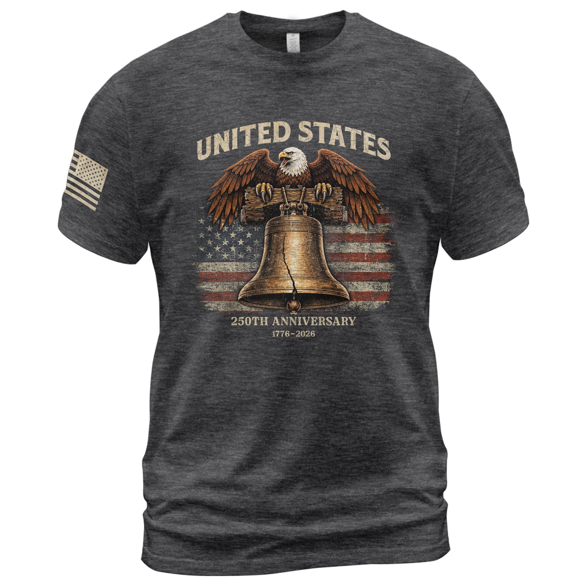 USA 250th Anniversary 250 Years Shirt 1776 2026 Liberty Bell Eagle American Pride - Rust Field Wear